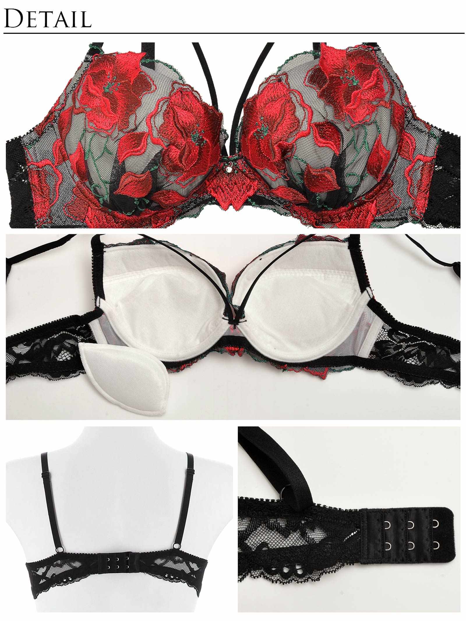 11/20新作!【Reinest】ビビットフロレゾンコードブラジャー&バック透けフルバックショーツ