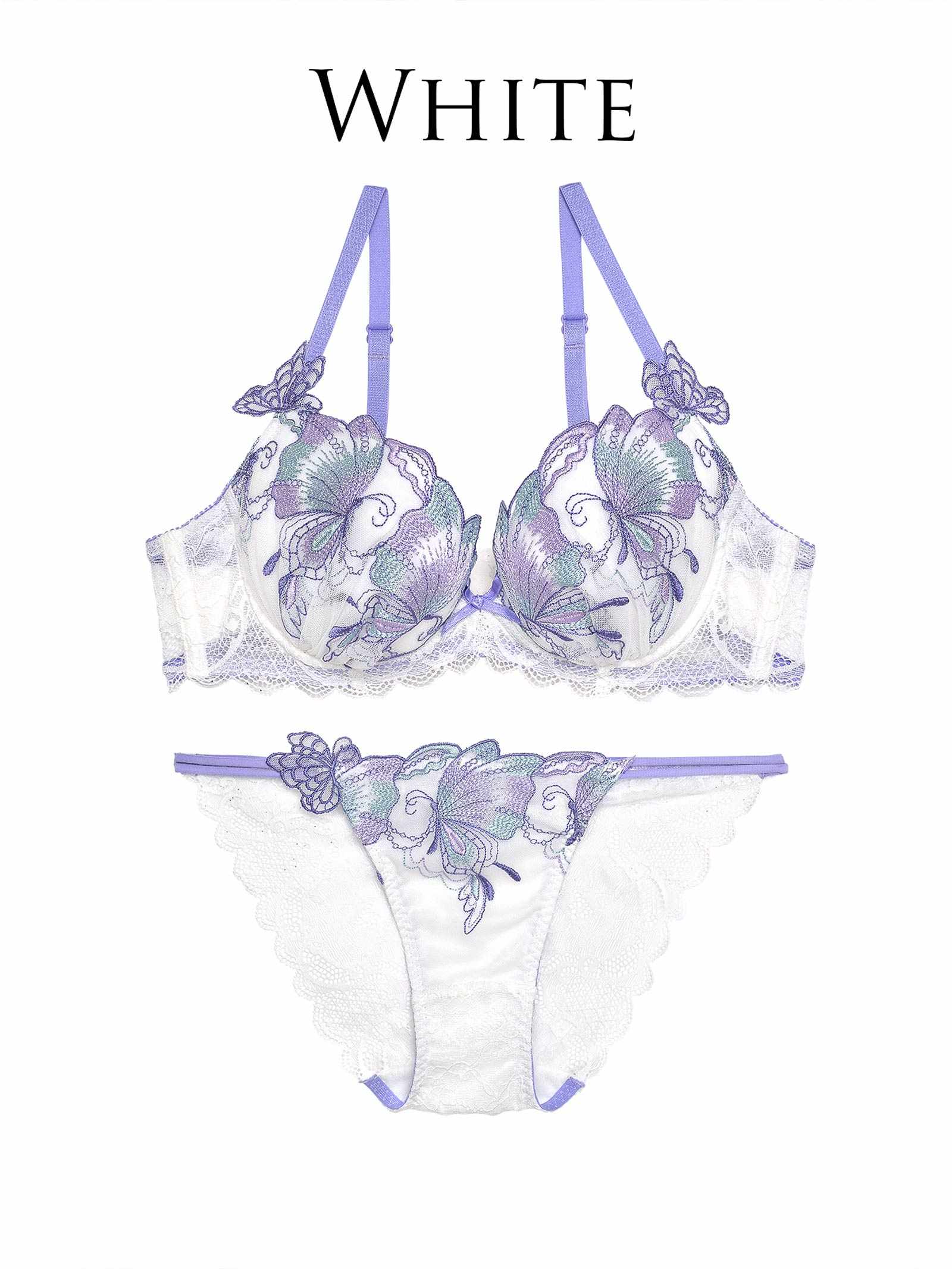 【Reinest】セレスティアルバタフライブラジャー&バック透けフルバックショーツ