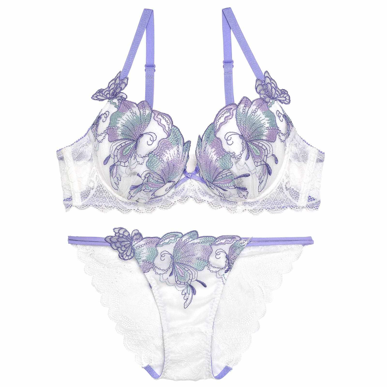 11/22再販!セレスティアルバタフライブラジャー&バック透けフルバックショーツ