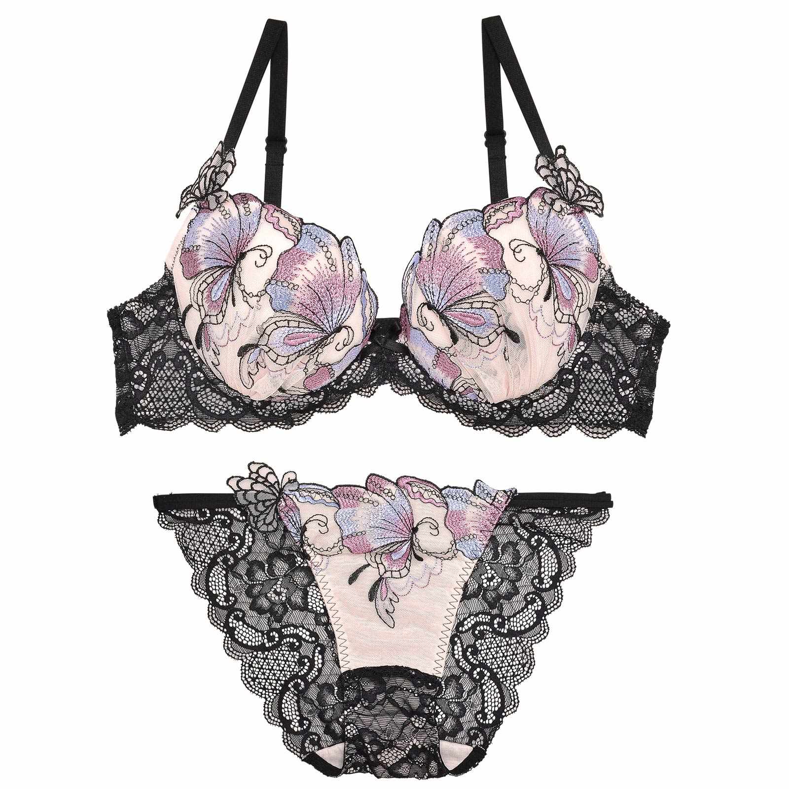 11/22再販!セレスティアルバタフライブラジャー&バック透けフルバックショーツ