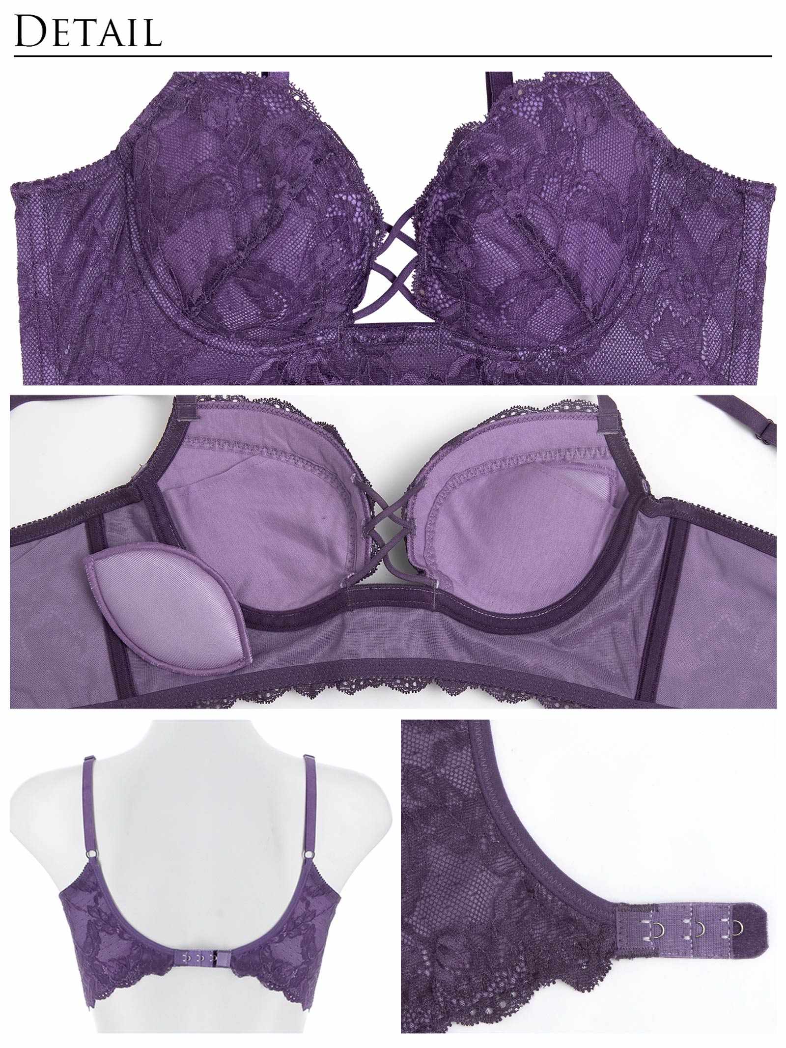 6/24再販!!【永尾まりや着用】【Reinest】ダークヴィーナスコード背中魅せブラジャー&バック透けフルバックショーツ