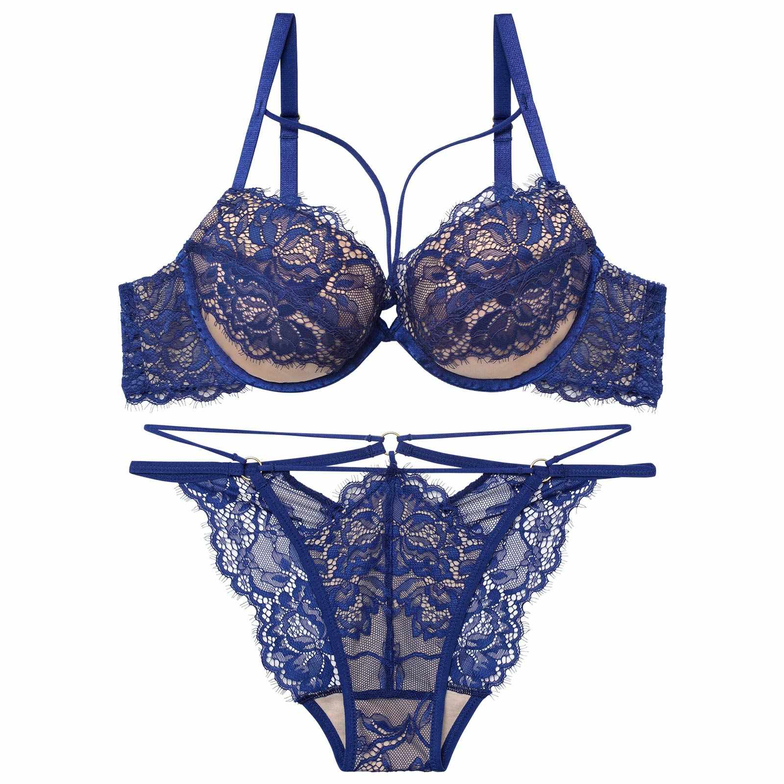2/13新作!アグレアーブルレースコードブラジャー&バック透けフルバックショーツ