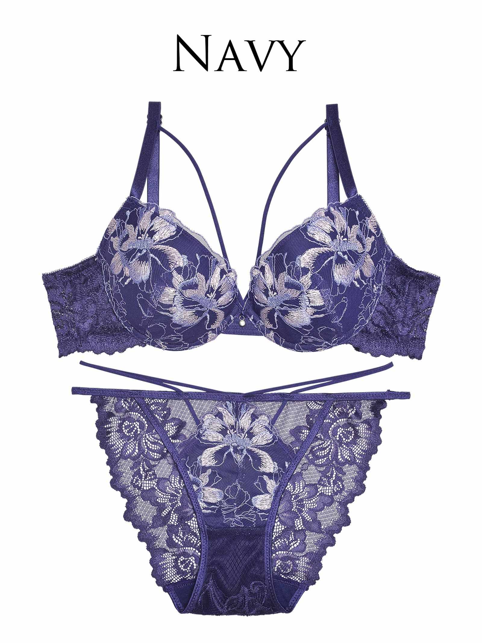3/13新作!【Reinest】フィオーレコードレースブラジャー&バック透けフルバックショーツ