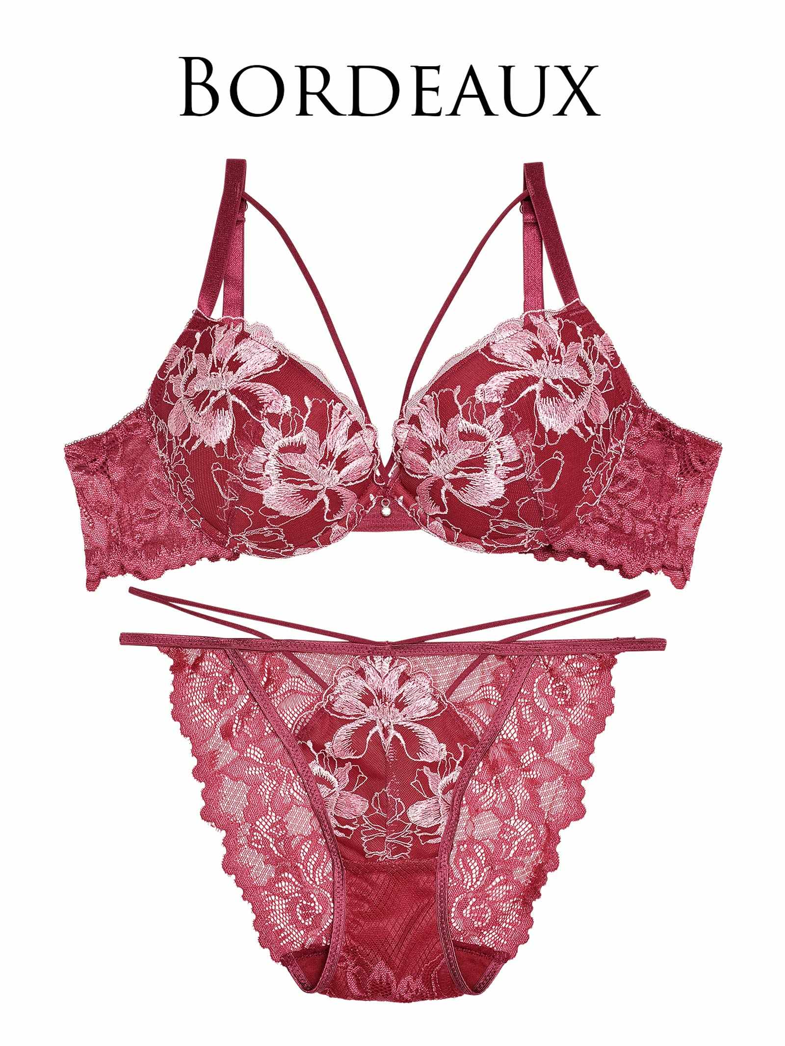 3/13新作!【Reinest】フィオーレコードレースブラジャー&バック透けフルバックショーツ