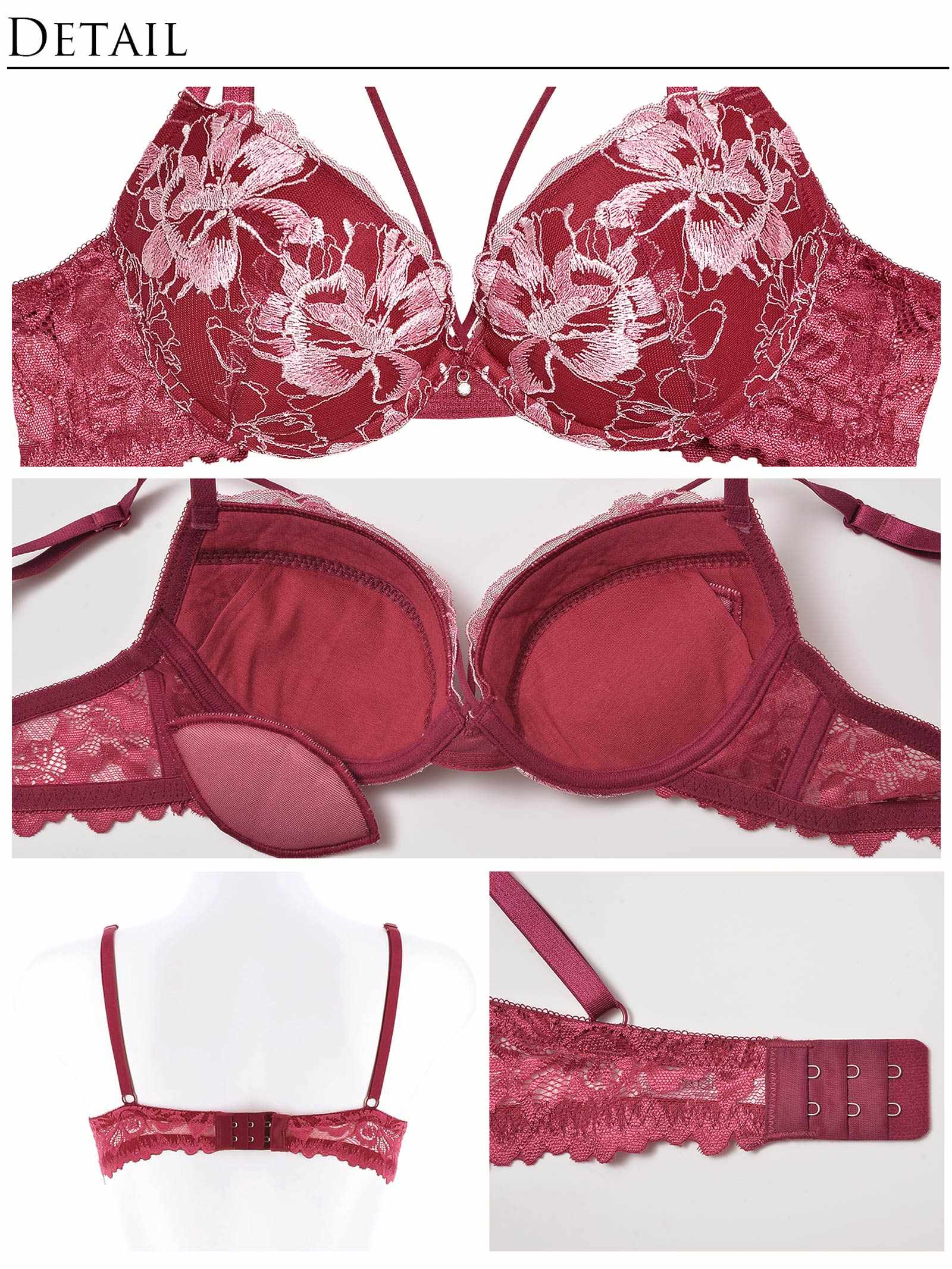 3/13新作!【Reinest】フィオーレコードレースブラジャー&バック透けTバックショーツ