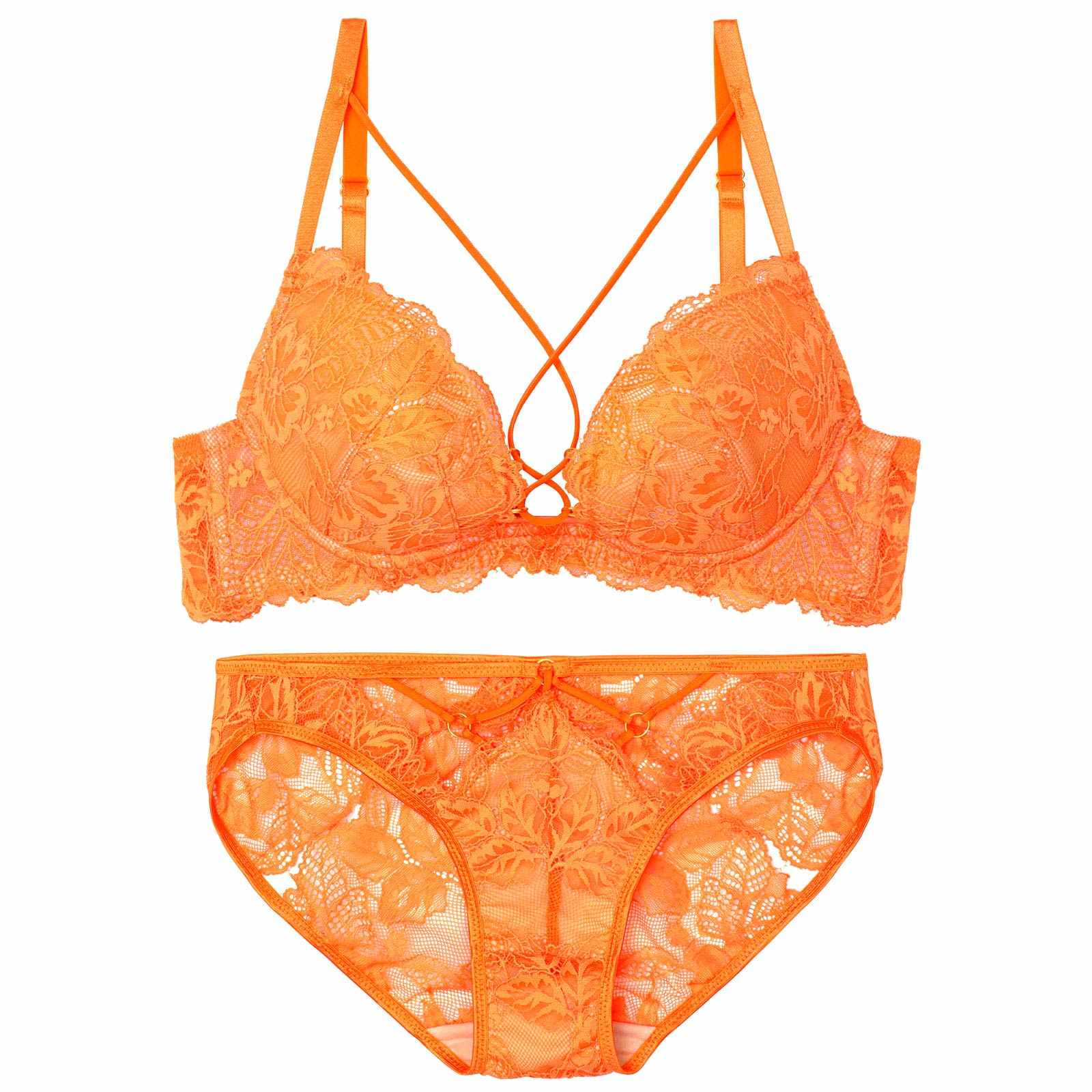 12/18再販!スピンドルレーシィカットブラジャー&バック透けフルバックショーツ