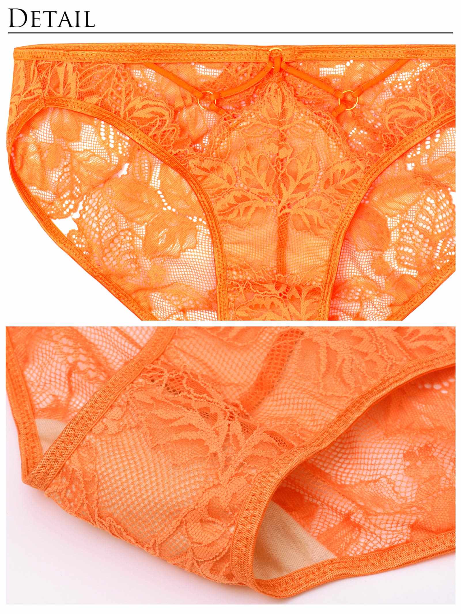 12/18再販!スピンドルレーシィカットブラジャー&バック透けフルバックショーツ