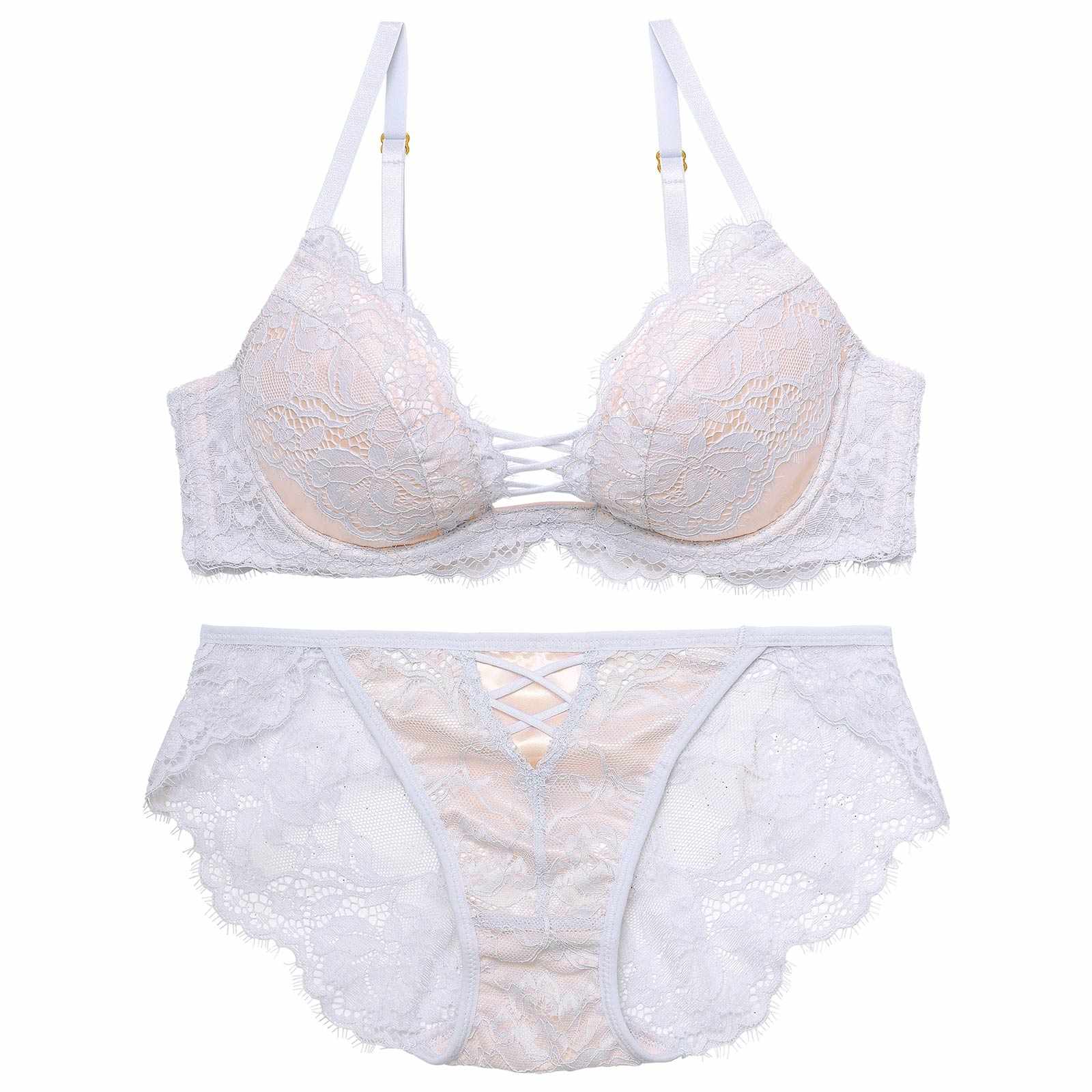 10/16再販!ラグジュアリースピンドルレースブラジャー&バック透けフルバックショーツ
