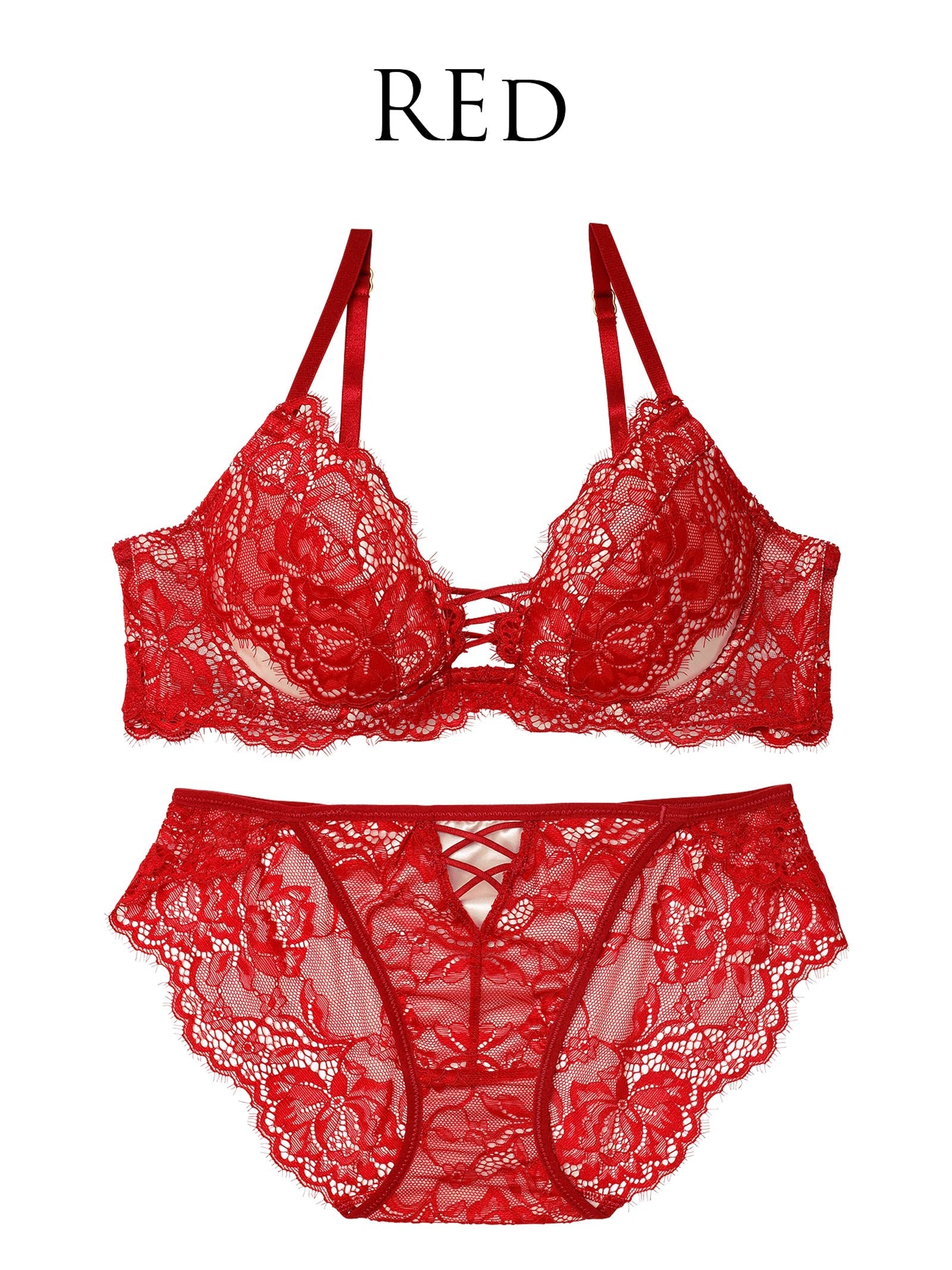 10/16再販!ラグジュアリースピンドルレースブラジャー&バック透けフルバックショーツ