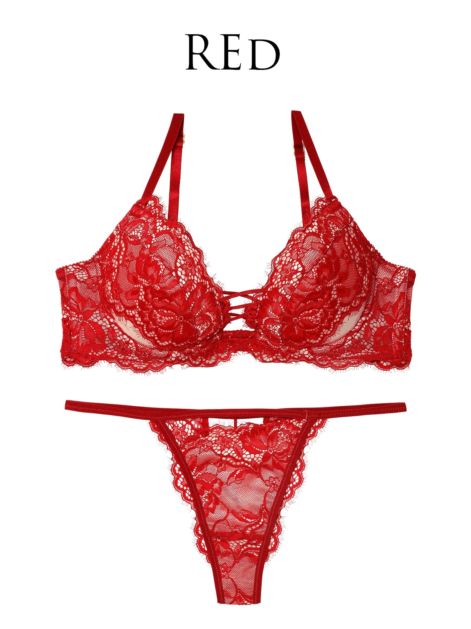 10/16再販!ラグジュアリースピンドルレースブラジャー&バック透けTバックショーツ