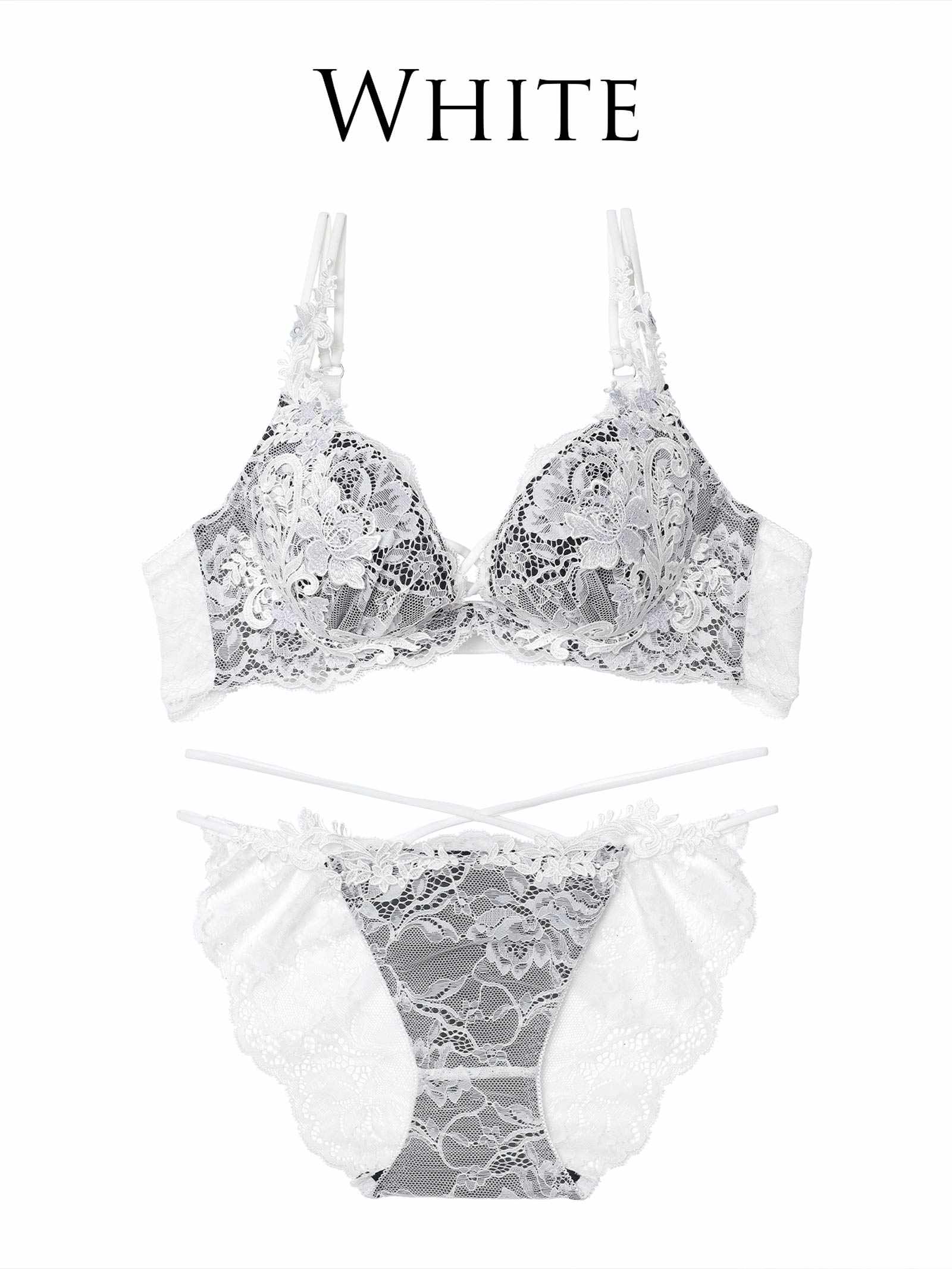 11/12新作!ロイヤルブルームレースブラジャー&バック透けフルバックショーツ