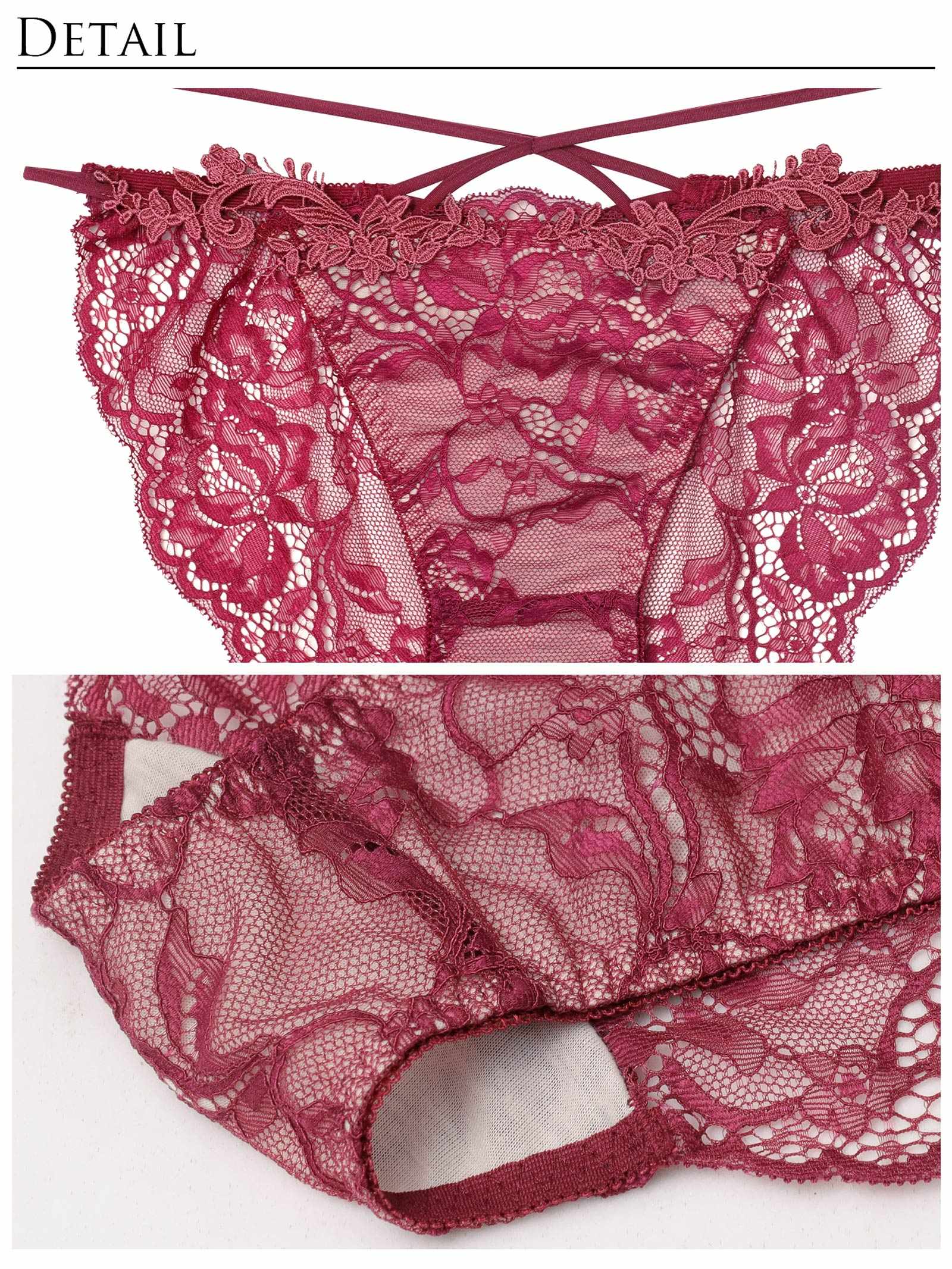 11/12新作!ロイヤルブルームレースブラジャー&バック透けフルバックショーツ