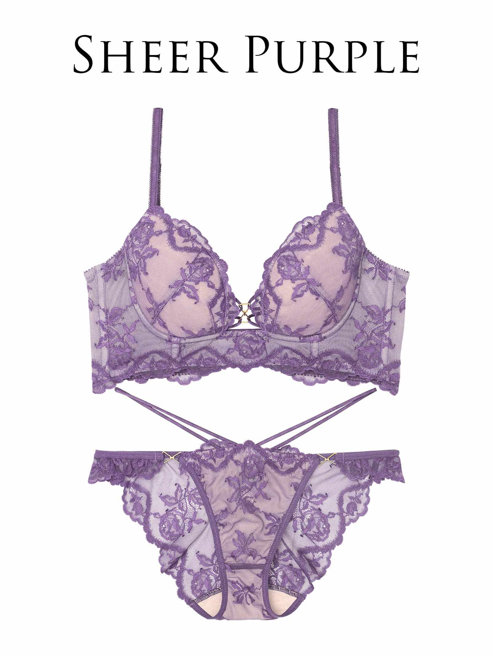 7/16新作!!【永尾まりや着用】【Reinest】ヌーディパルフェ背中魅せブラジャー&バック透けフルバックショーツ