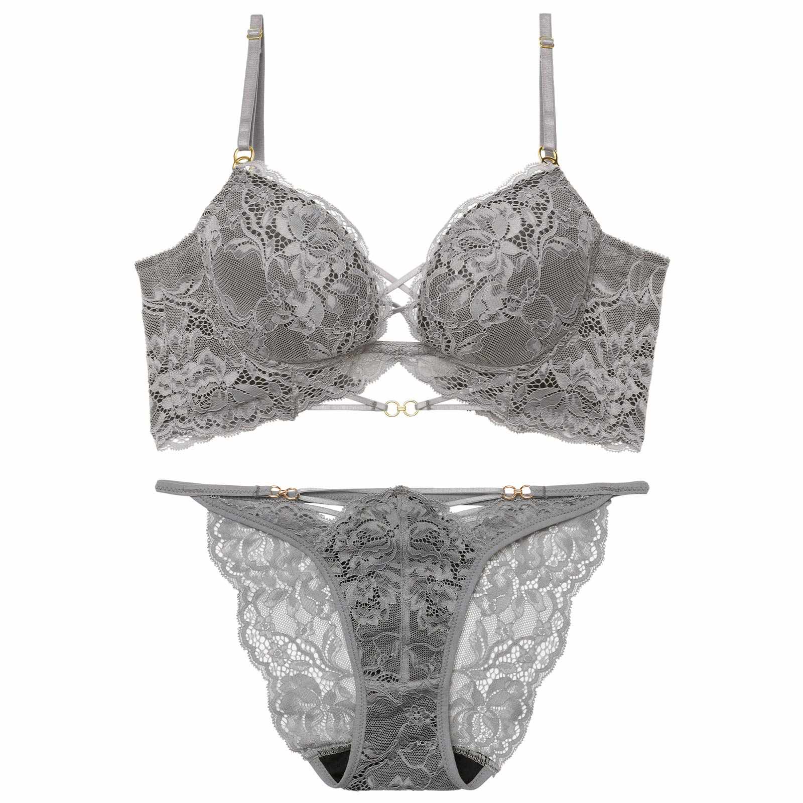 3/9新作!アリュールノクターンレース背中魅せブラジャー&バック透けフルバックショーツ