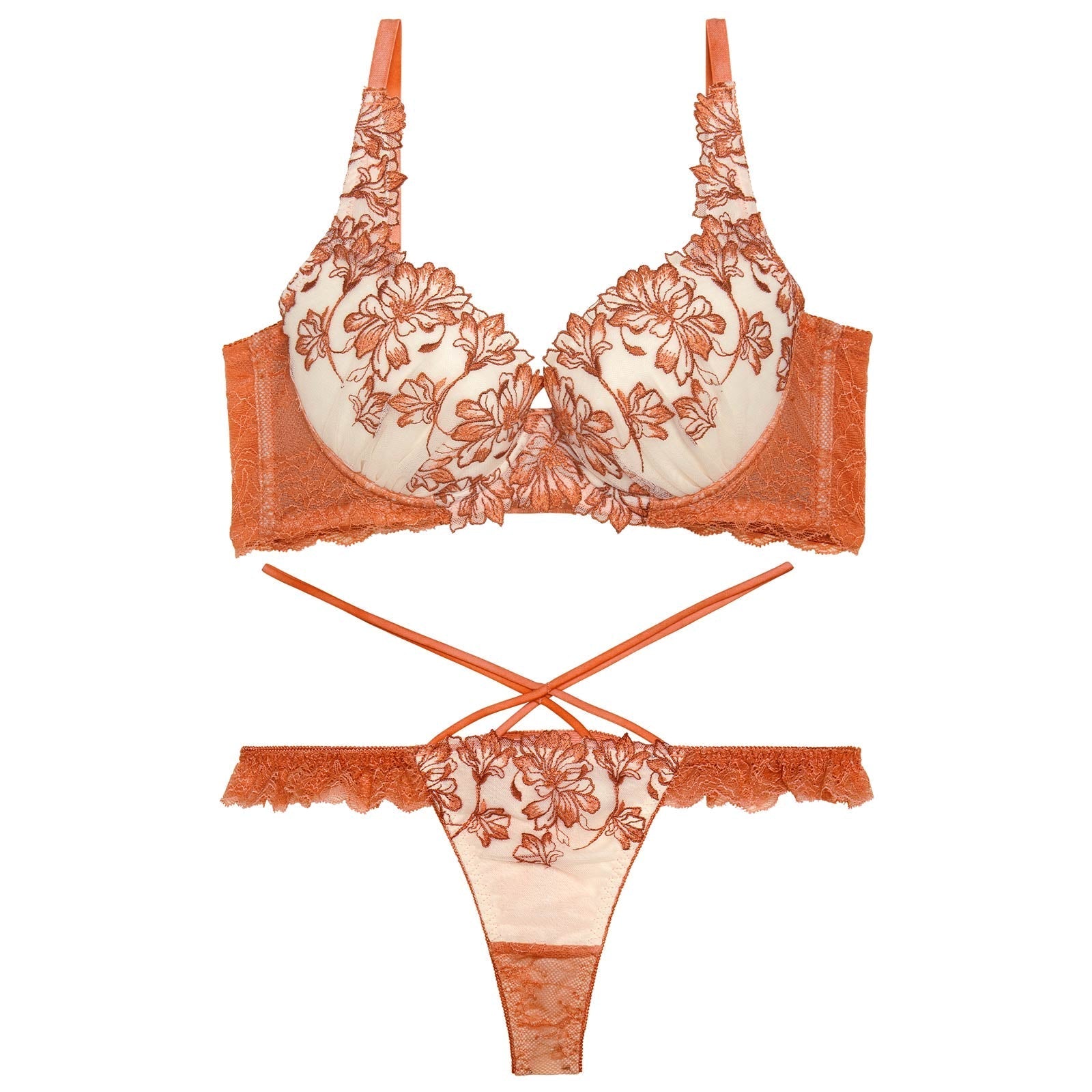 10/27新作!ビューティフォールフラワーブラジャー&バック透けTバックショーツ