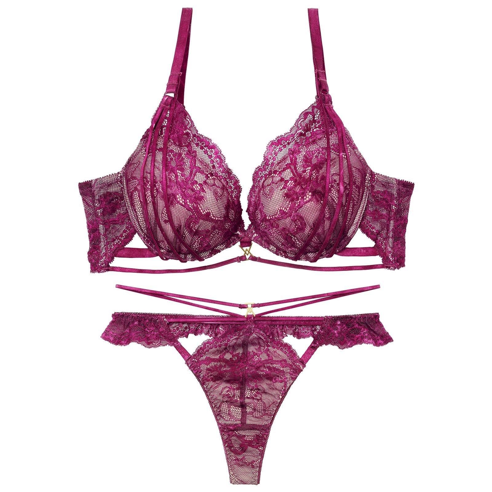 2/4新作!センシュアルレーシィコードブラジャー&バック透けTバックショーツ