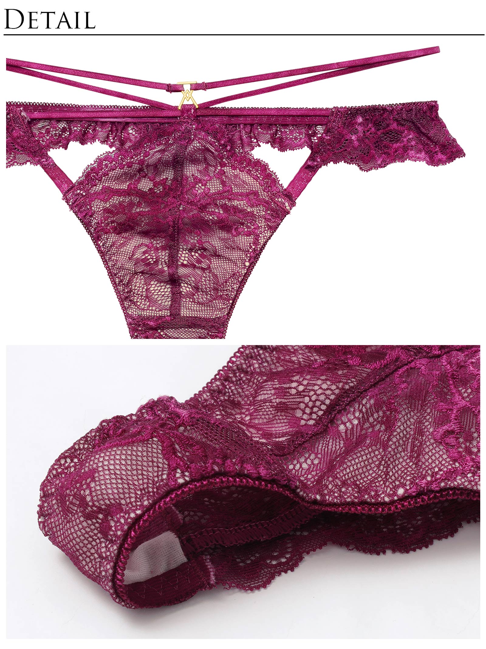 2/4新作!センシュアルレーシィコードブラジャー&バック透けTバックショーツ