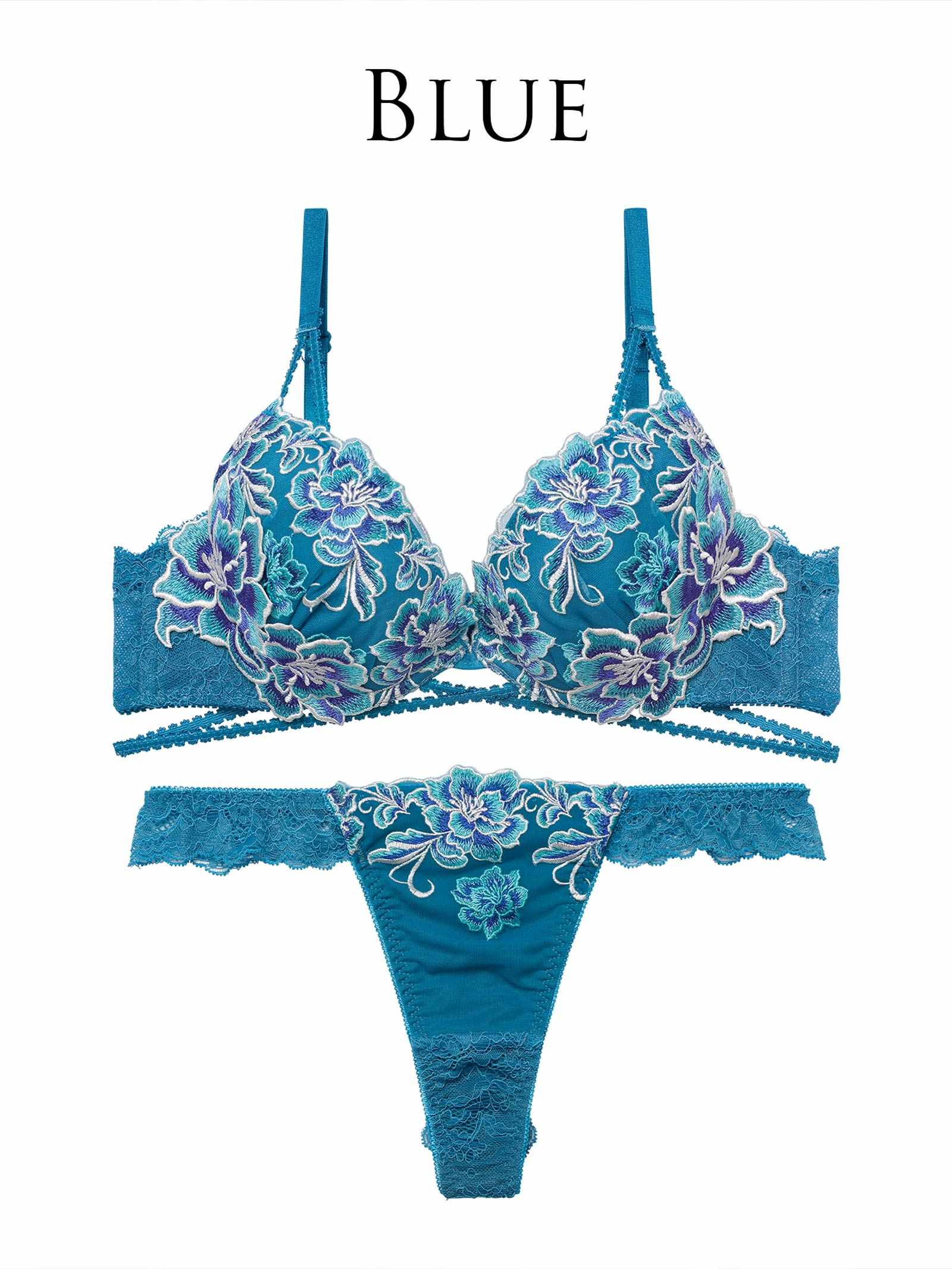 1/26新作!グラマラスブーケコードブラジャー&バック透けTバックショーツ