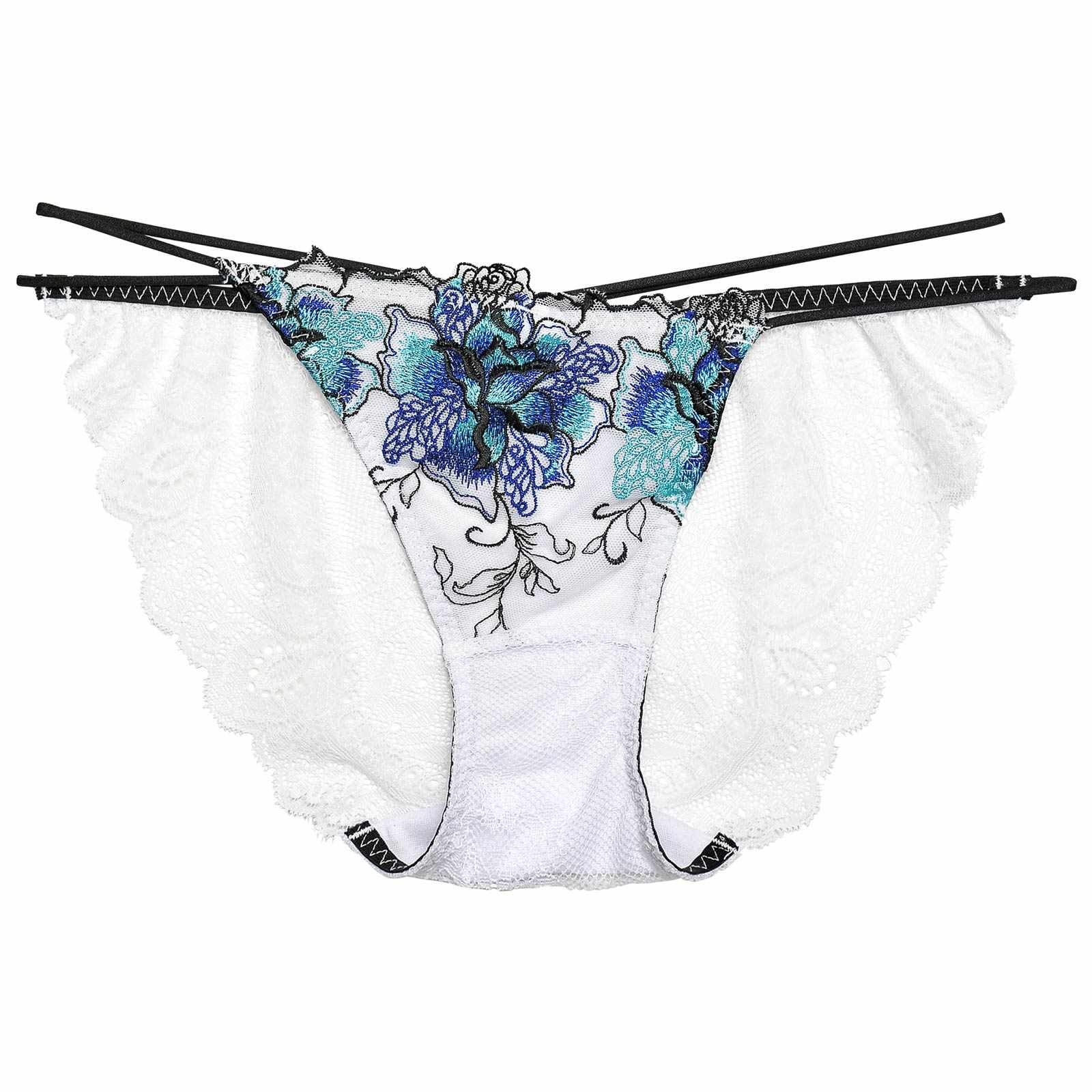 11/18再販!ファブリックレースアップフラワーバック透け選べるショーツ