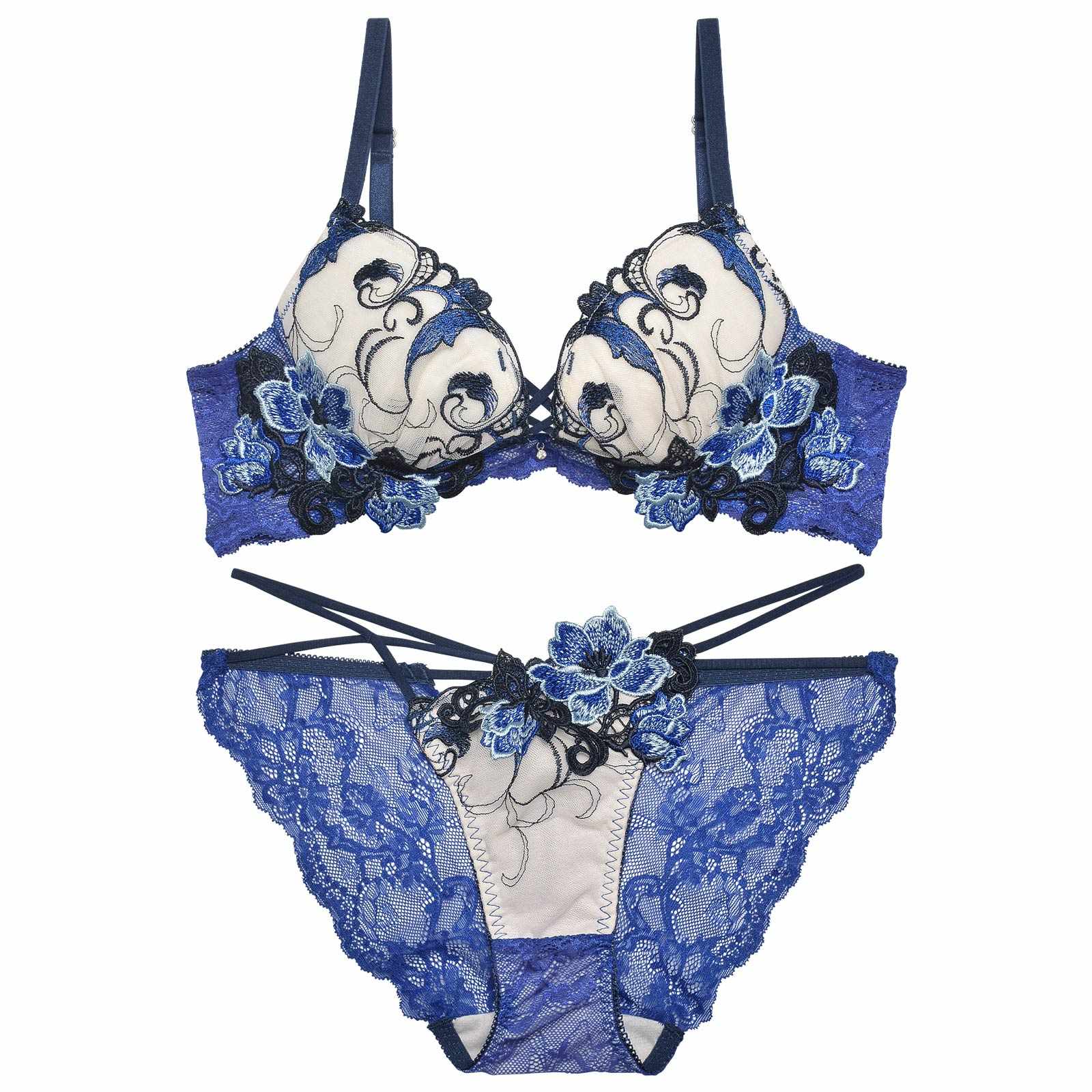 12/3再販!ビューティフルグロウフラワーブラジャー&バック透けフルバックショーツ