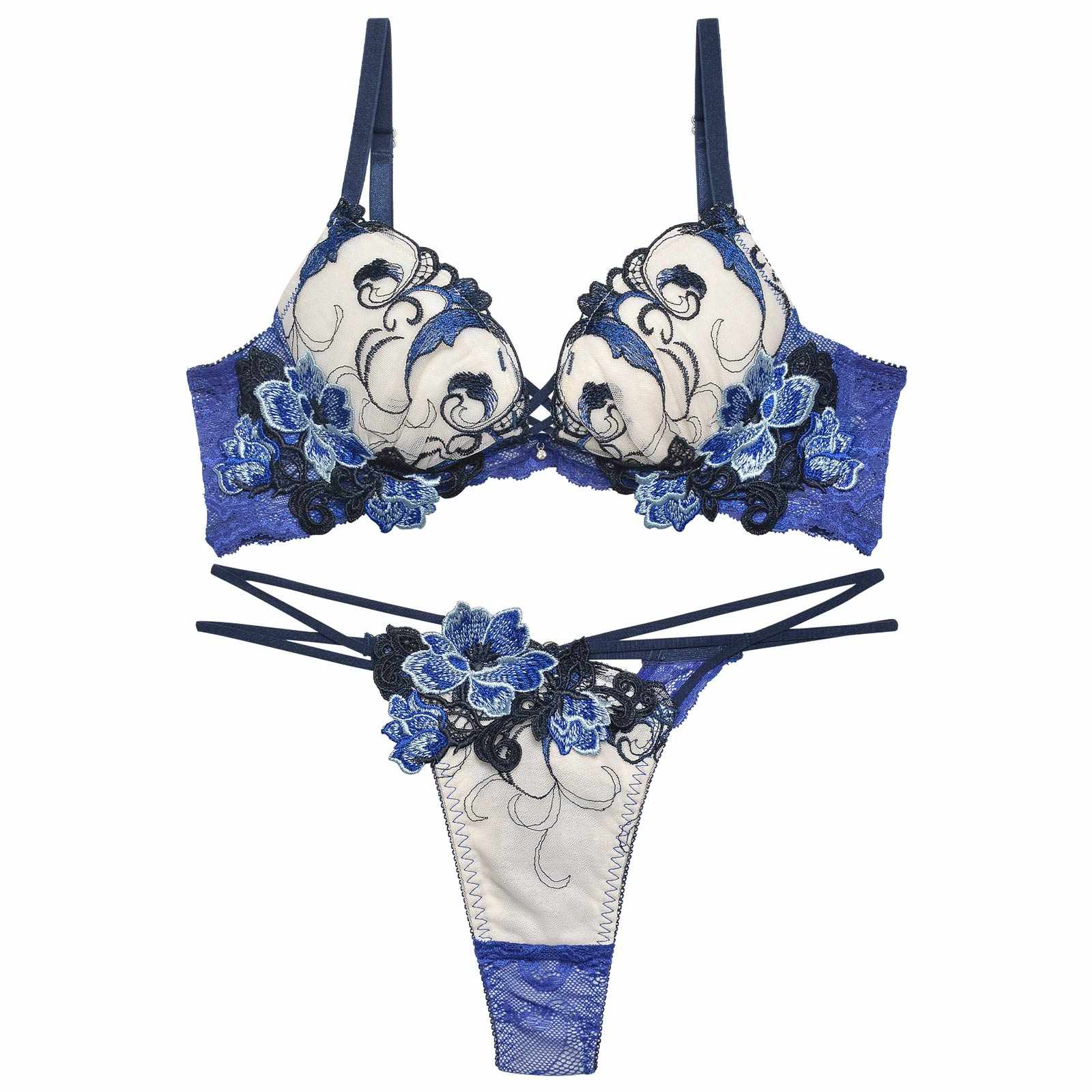 12/3再販!ビューティフルグロウフラワーブラジャー&バック透けTバックショーツ