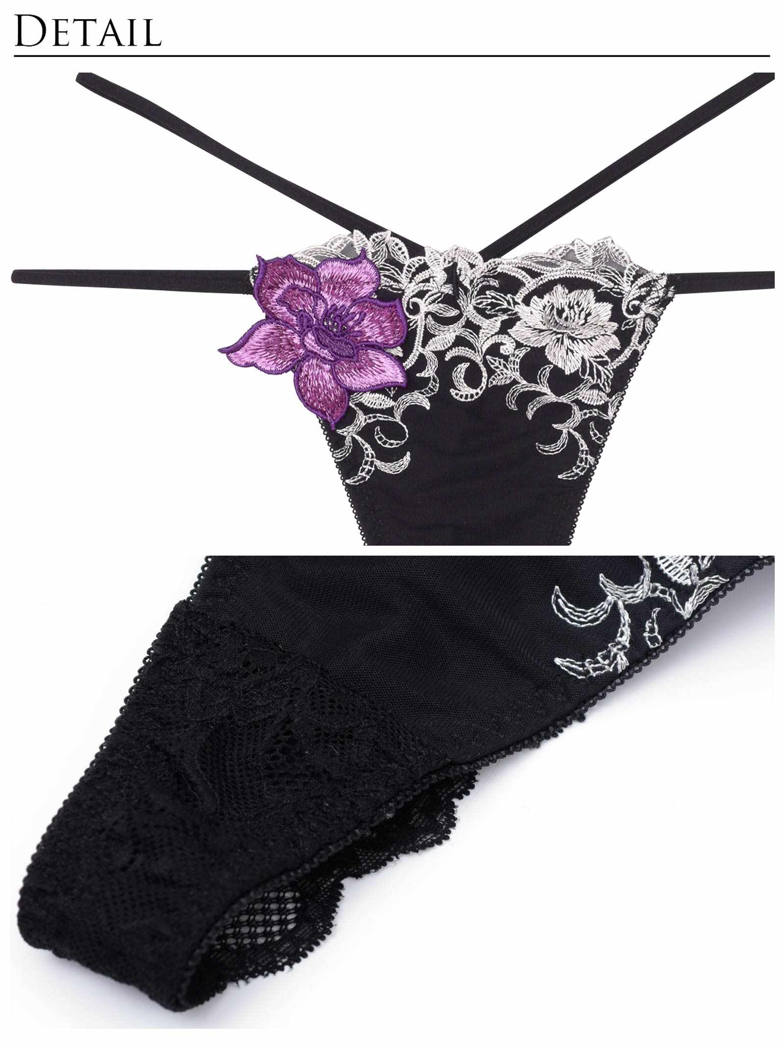 6/30新作!!【永尾まりや着用】【Reinest】ロイヤルアイビーローズブラジャー&バック透けTバックショーツ