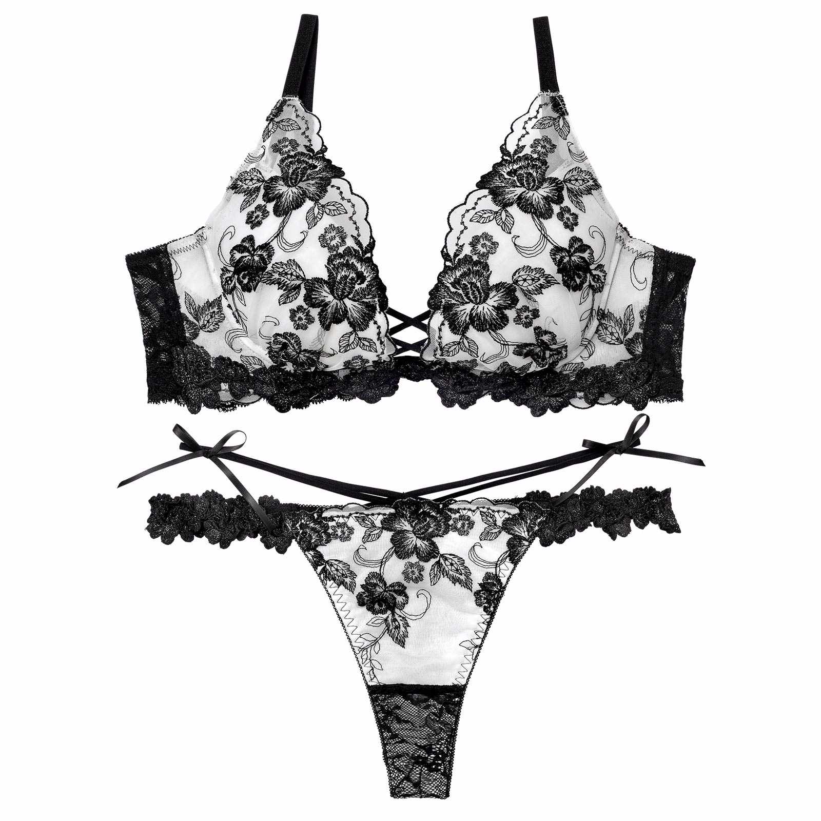 2/18新作!ラディアントブロッサムブラジャー&バック透けTバックショーツ