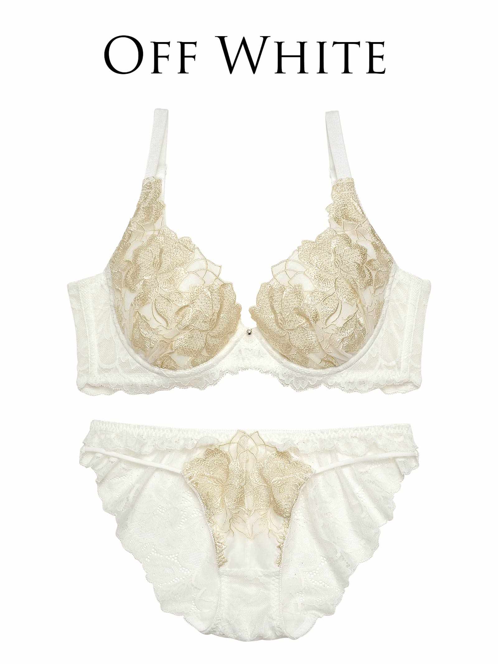 10/7新作!永尾まりや着用【Reinest】グリッターフルールエンブロイダリーブラジャー&バック透けフルバックショーツ