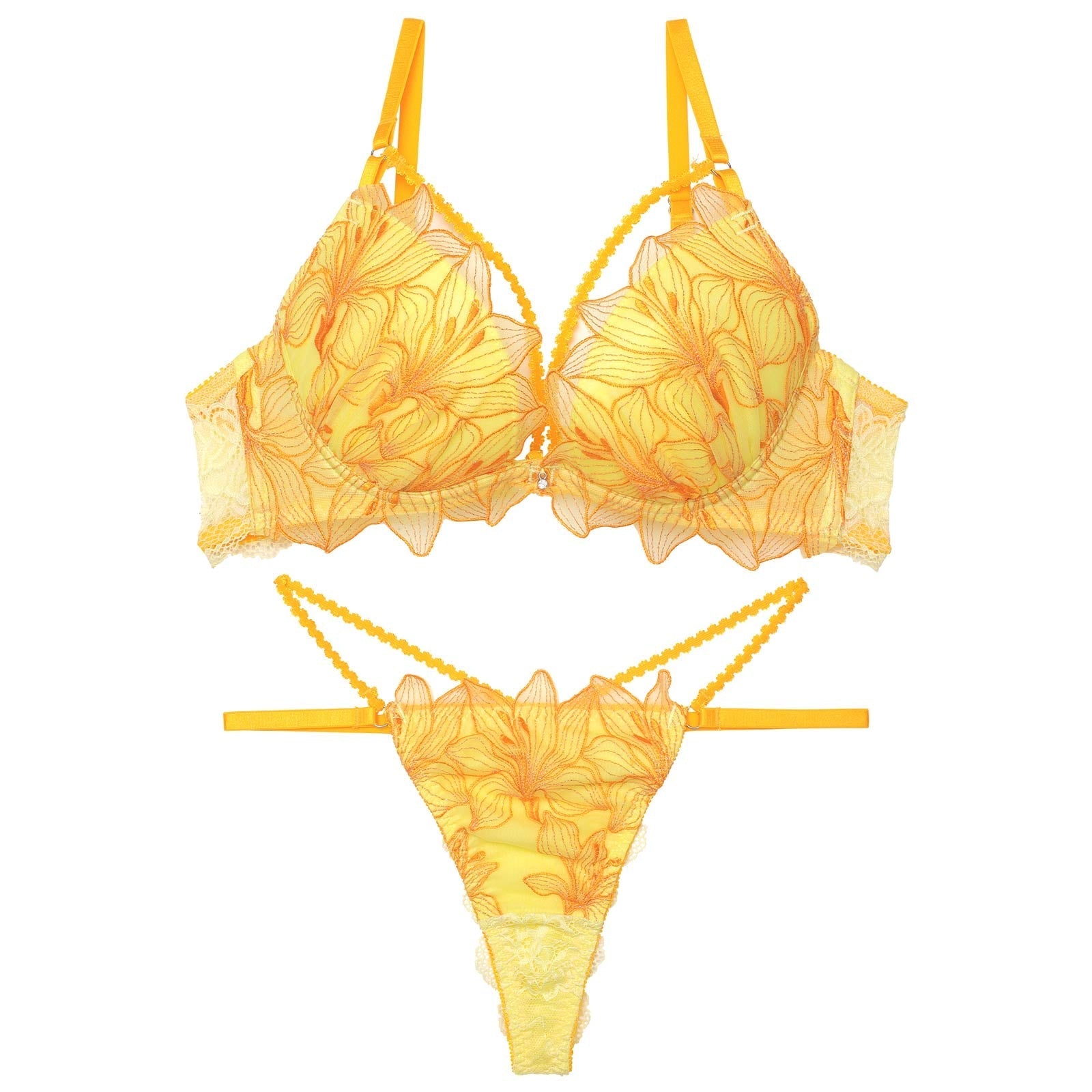 2/19再販!セレスティアルリリーコードブラジャー&バック透けTバックショーツ