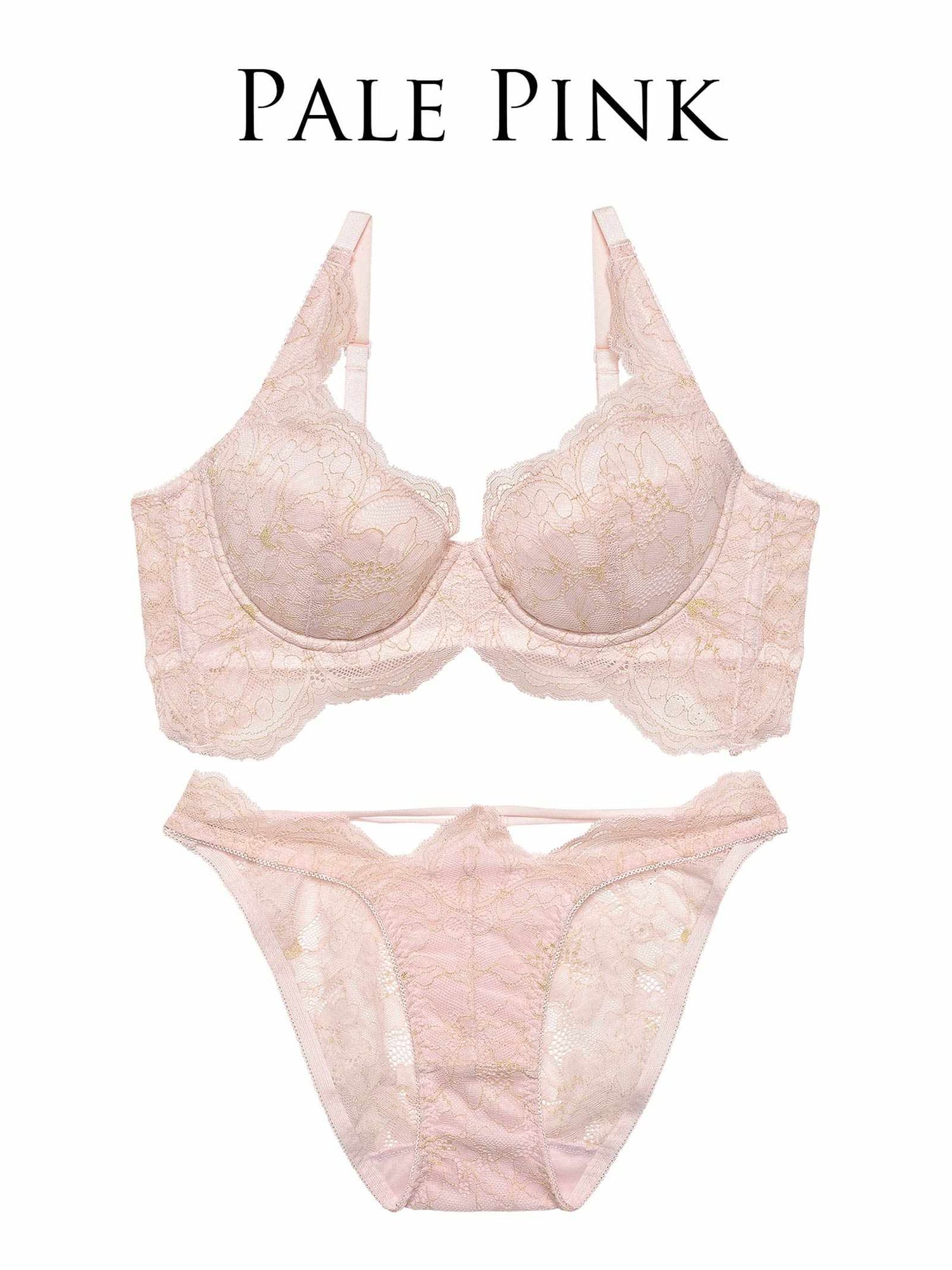 【Reinest】ロイヤリティフルールレースブラジャー&amp;バック透けフルバックショーツ