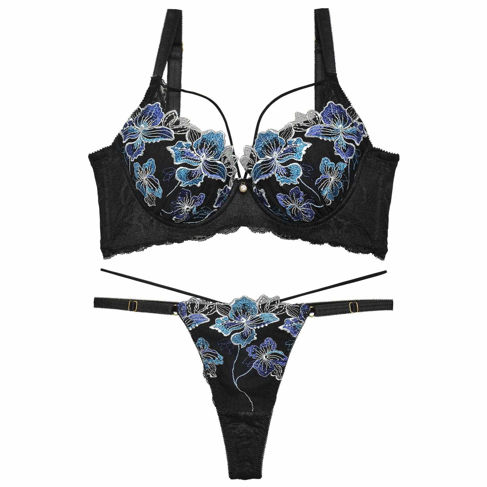 11/28再販!グロリアスマリンフラワー育乳脇高★魔法のブラジャー&amp;バック透けTバックショーツ