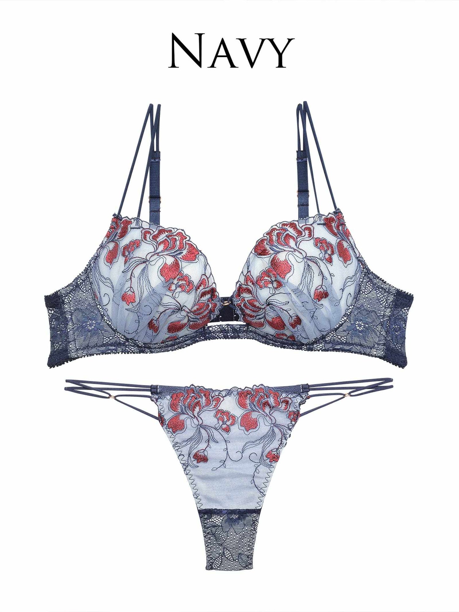 1/29新作!【Reinest】クラッシービビッドフラワーブラジャー&amp;バック透けTバックショーツ