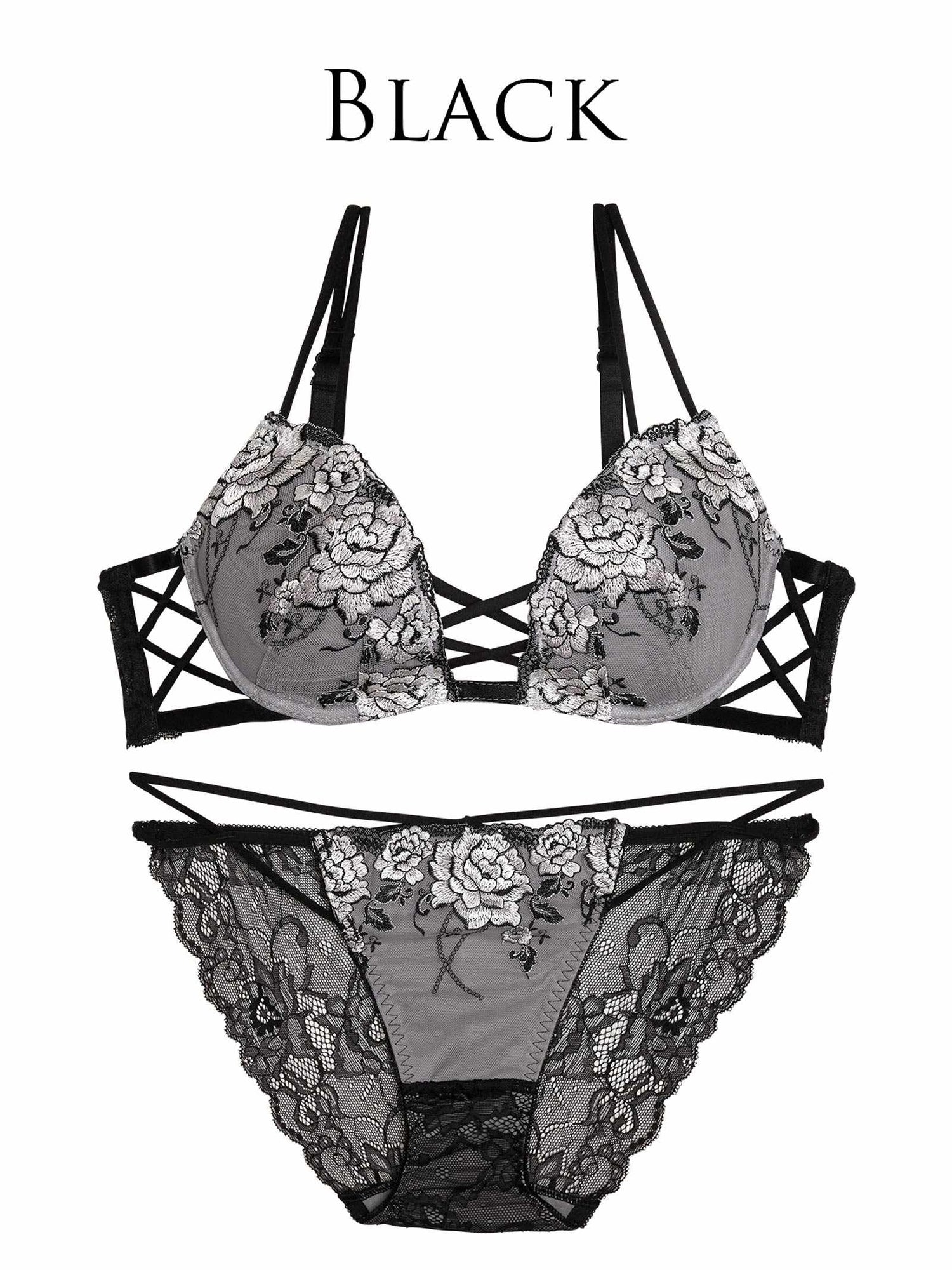 11/3新作!リュクスピオニークロスブラジャー&amp;バック透けフルバックショーツ