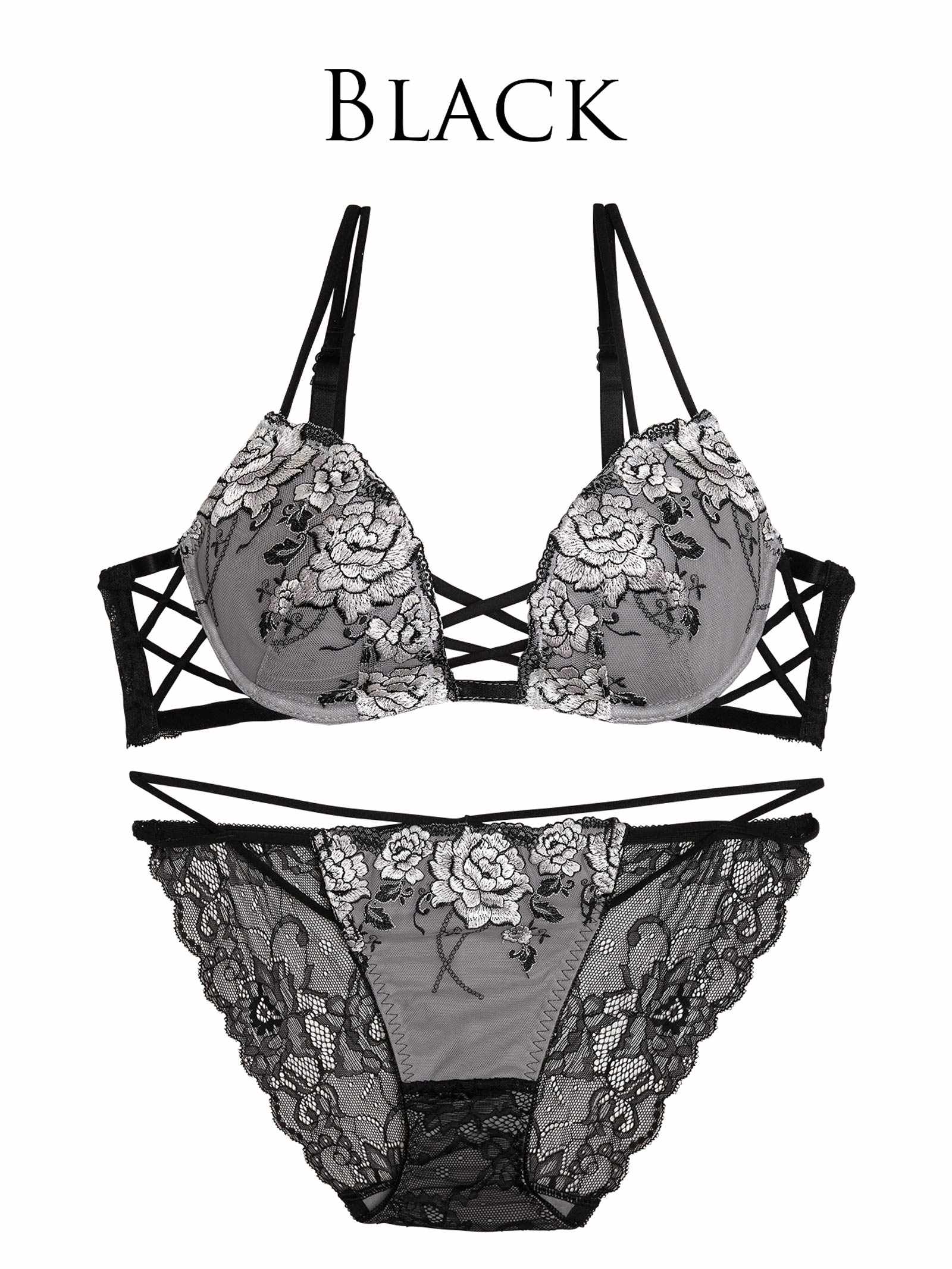 11/3新作!リュクスピオニークロスブラジャー&amp;バック透けフルバックショーツ