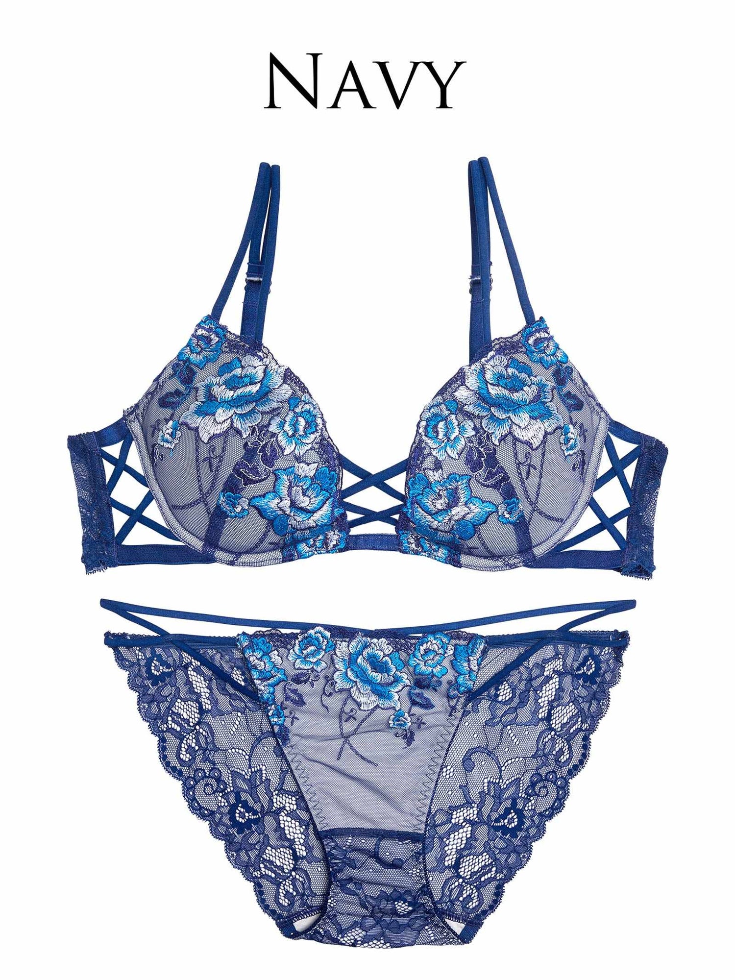 11/3新作!リュクスピオニークロスブラジャー&amp;バック透けフルバックショーツ