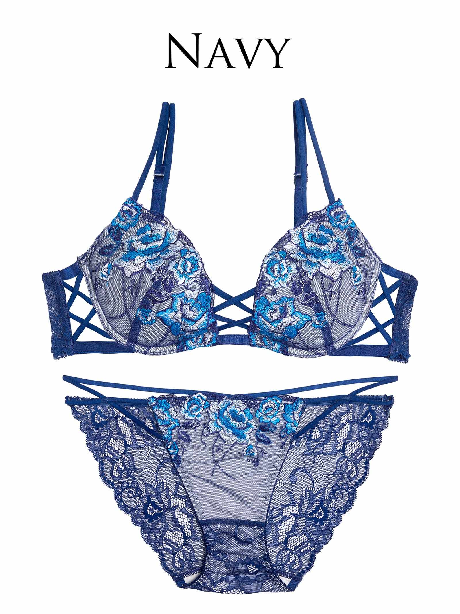 11/3新作!リュクスピオニークロスブラジャー&amp;バック透けフルバックショーツ