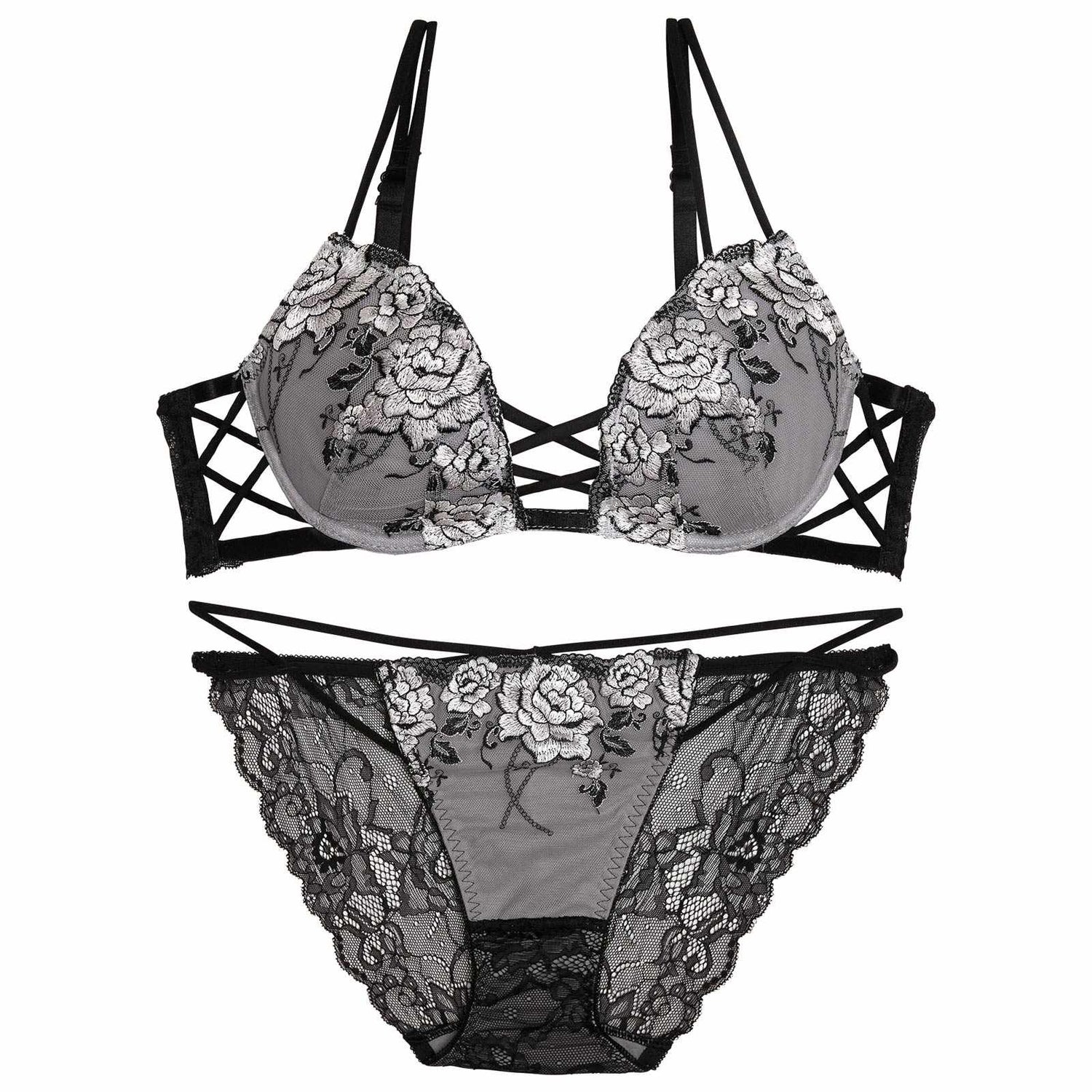 11/3新作!リュクスピオニークロスブラジャー&amp;バック透けフルバックショーツ