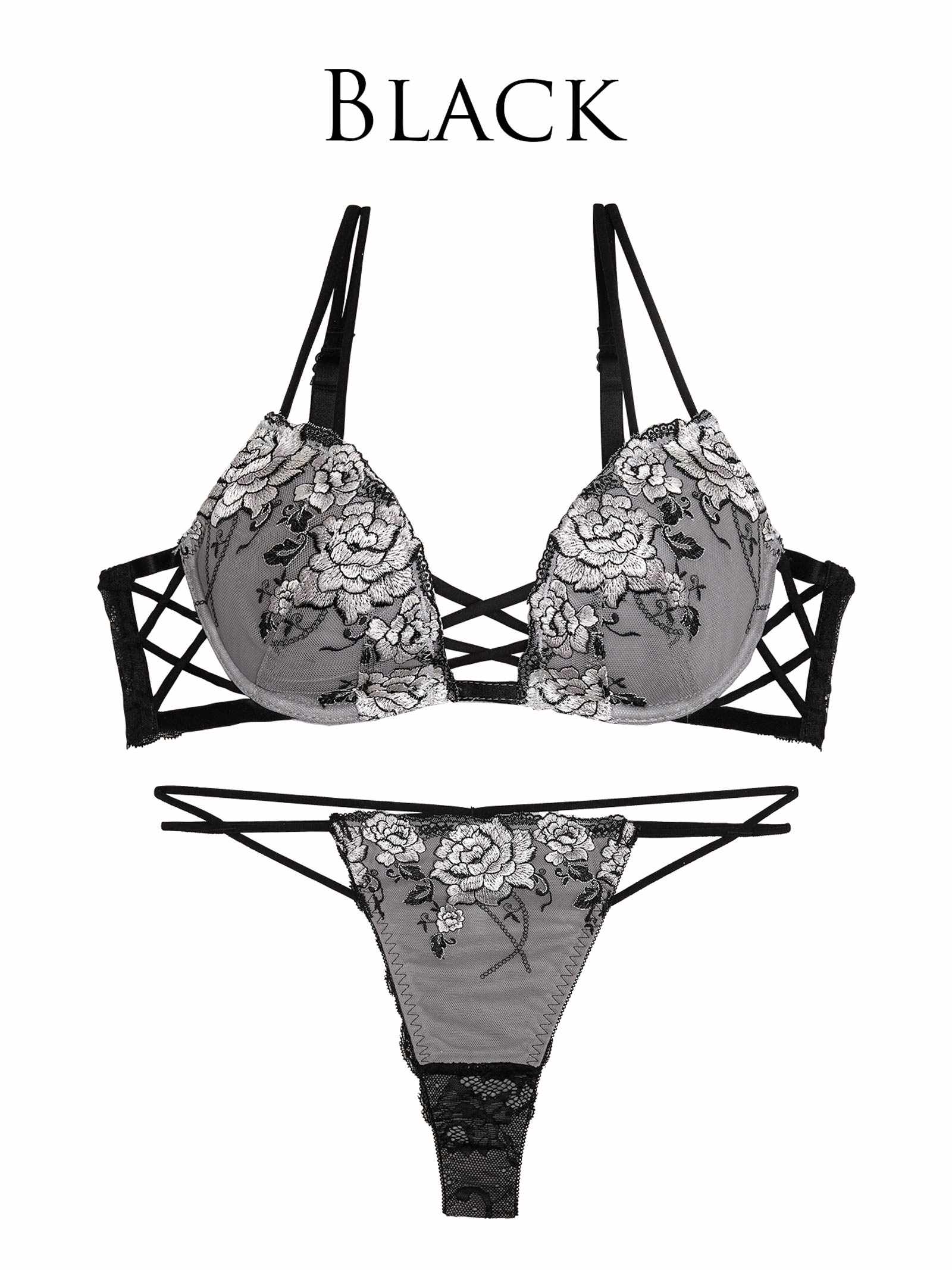 11/3新作!リュクスピオニークロスブラジャー&amp;バック透けTバックショーツ