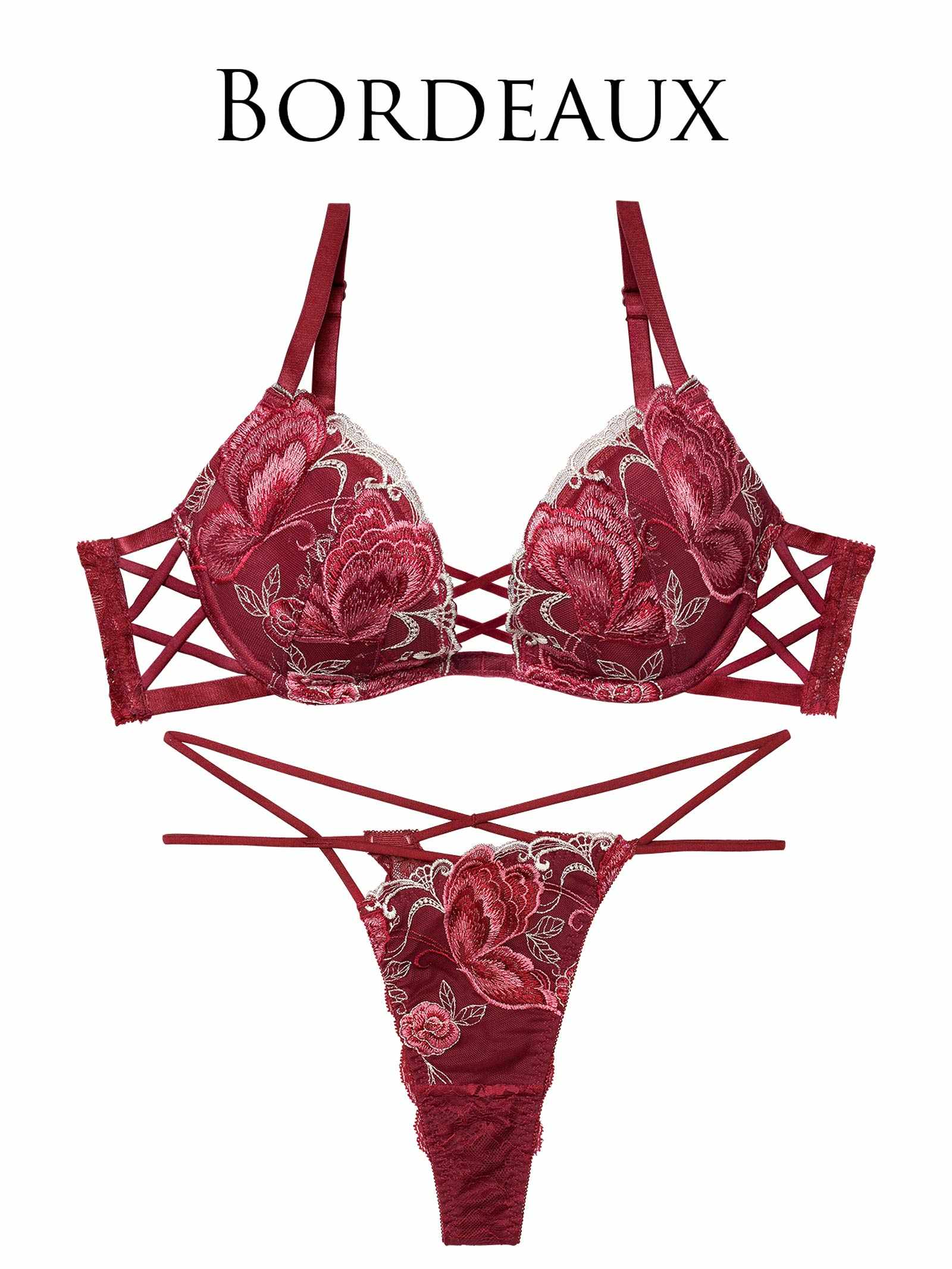 12/12新作!バタフリークロスアップブラジャー＆バック透けTバックショーツ