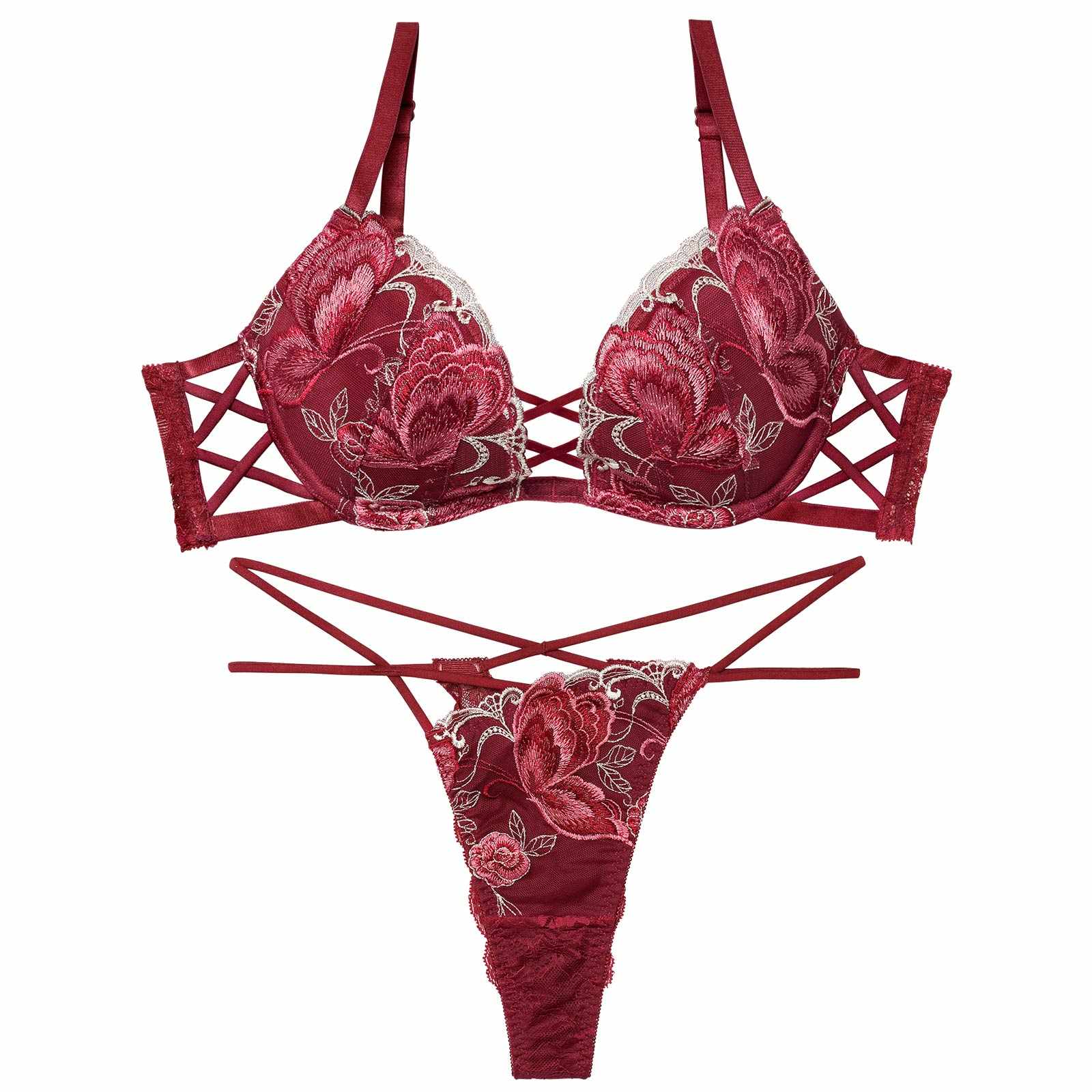 12/12新作!バタフリークロスアップブラジャー＆バック透けTバックショーツ