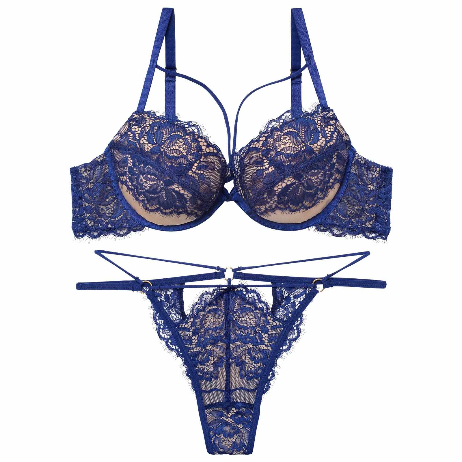 2/13新作!アグレアーブルレースコードブラジャー&amp;バック透けTバックショーツ