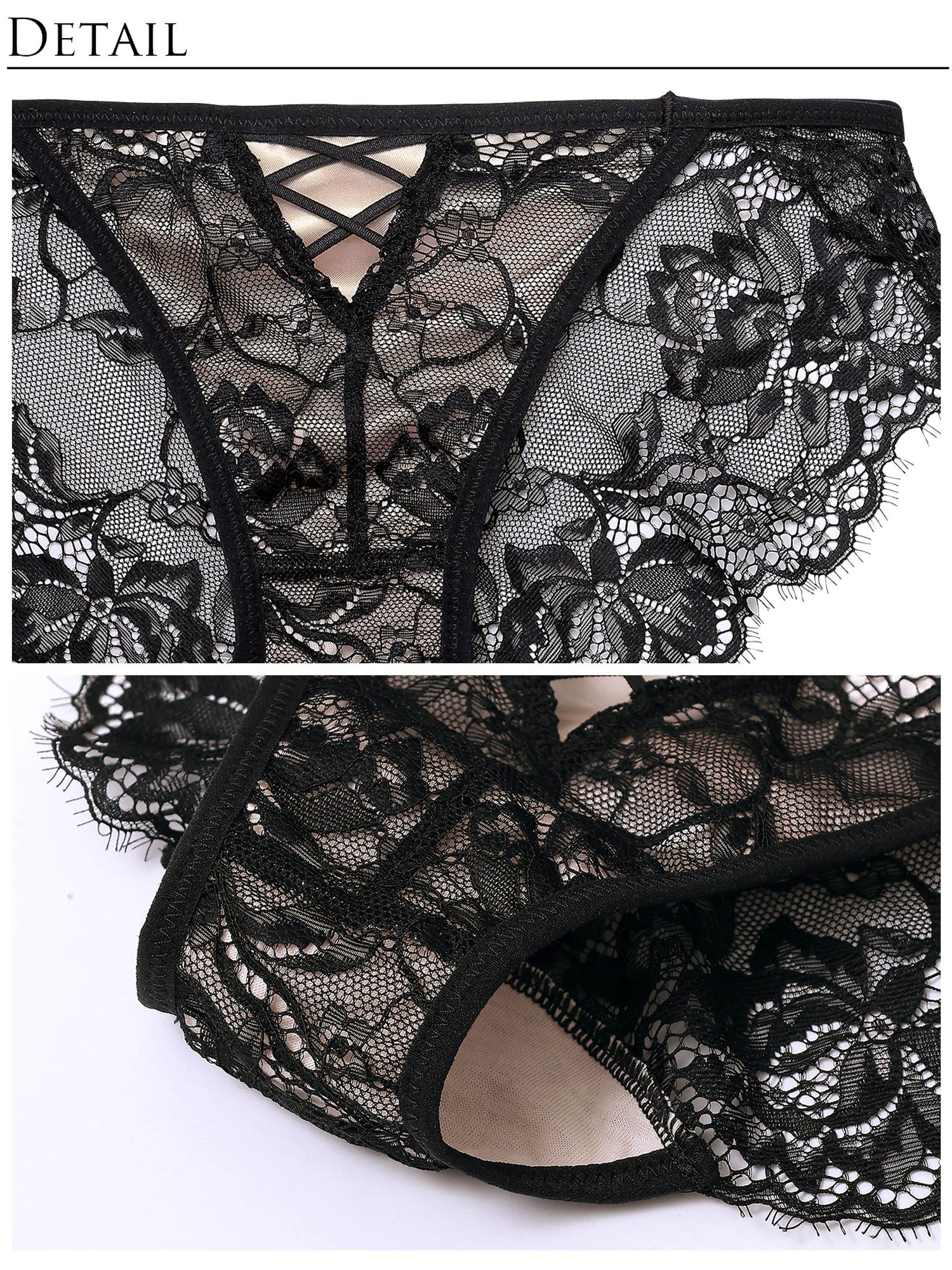 10/16再販!ラグジュアリースピンドルレースブラジャー&amp;バック透けフルバックショーツ