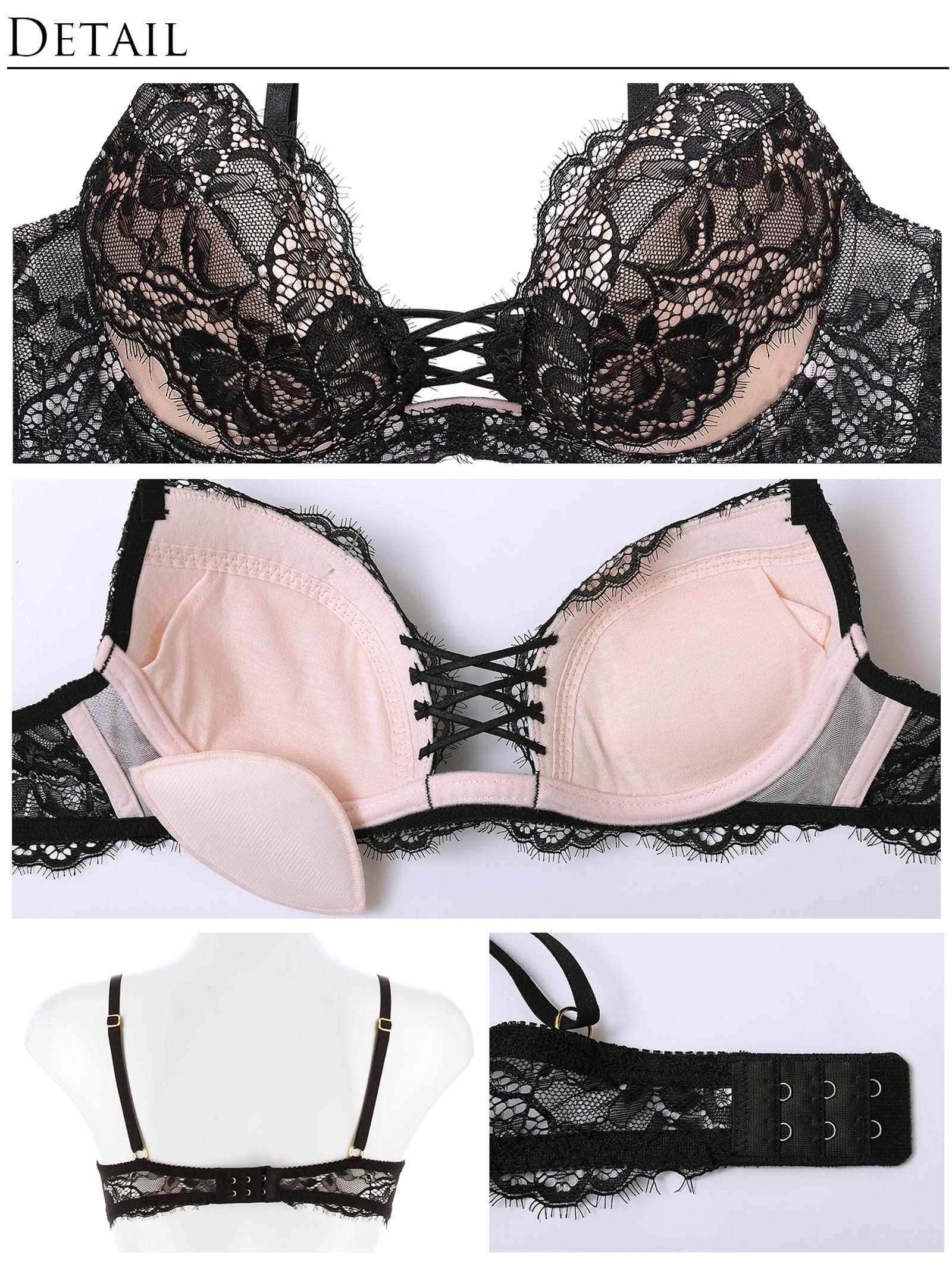 11/11新作!ラグジュアリースピンドルレースブラジャー&amp;バック透けTバックショーツ