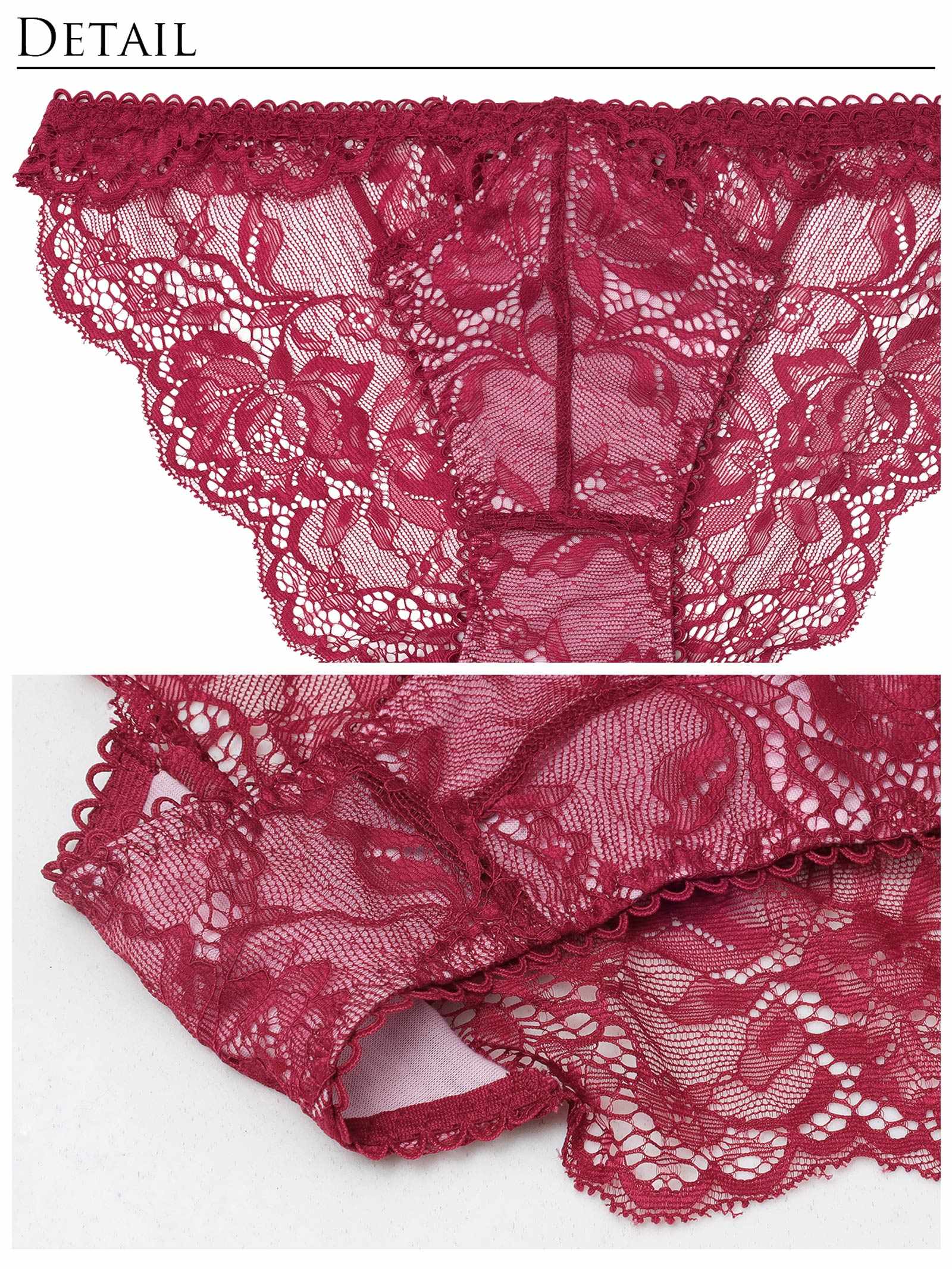 10/25再販!リュクスカットレースアップバック透け選べるショーツ[おそろいショーツ]