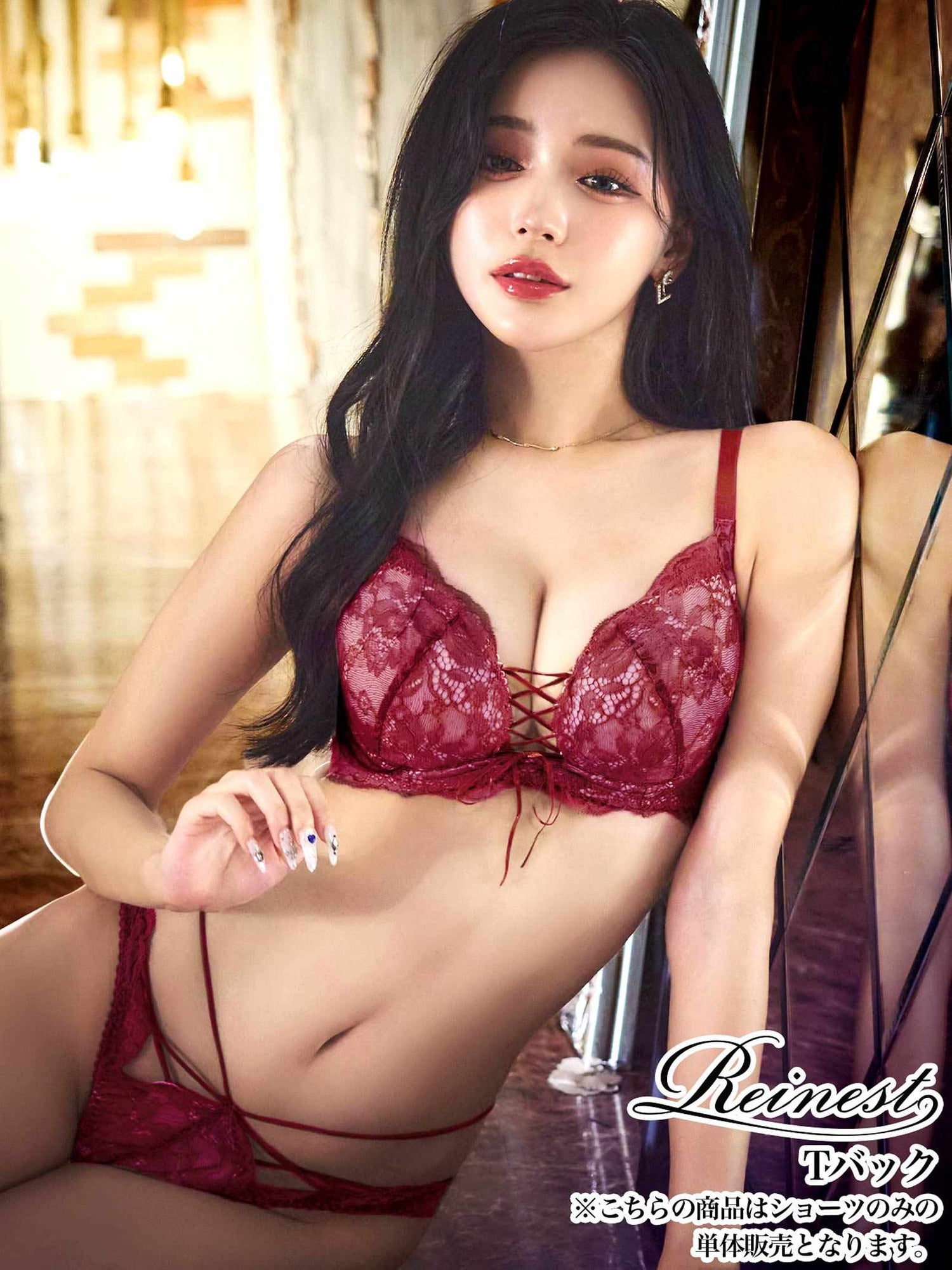 10/25再販!リュクスカットレースアップバック透け選べるショーツ[おそろいショーツ]