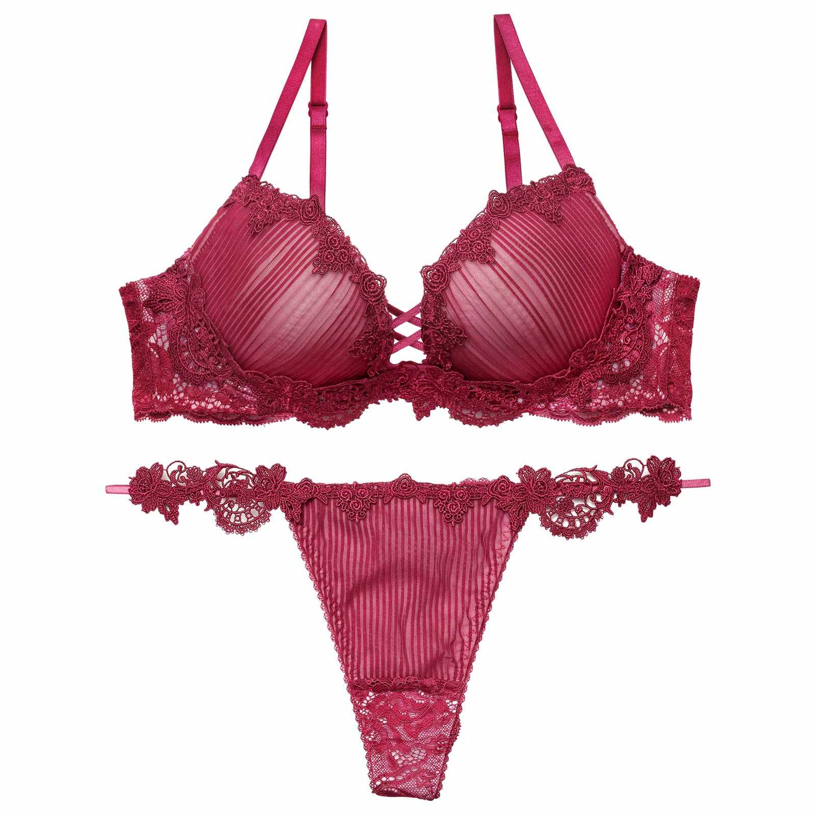 3/18新作!ドレッシーチュールプリーツブラジャー&amp;バック透けTバックショーツ