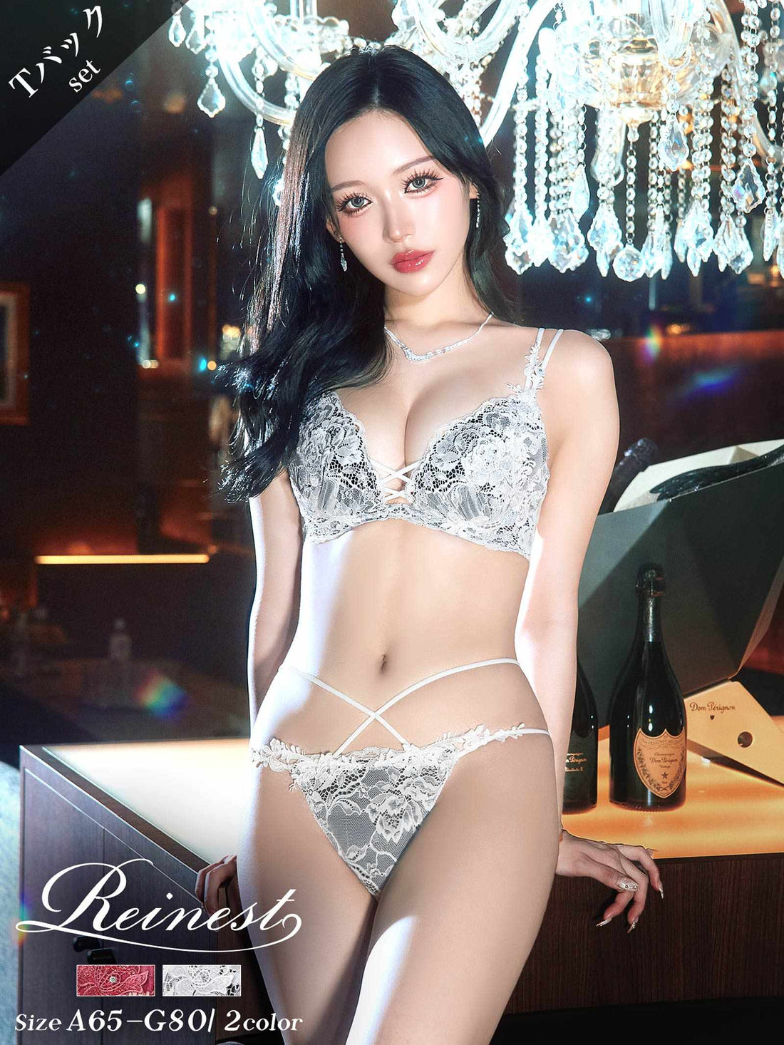 11/12新作!ロイヤルブルームレースブラジャー&amp;バック透けTバックショーツ