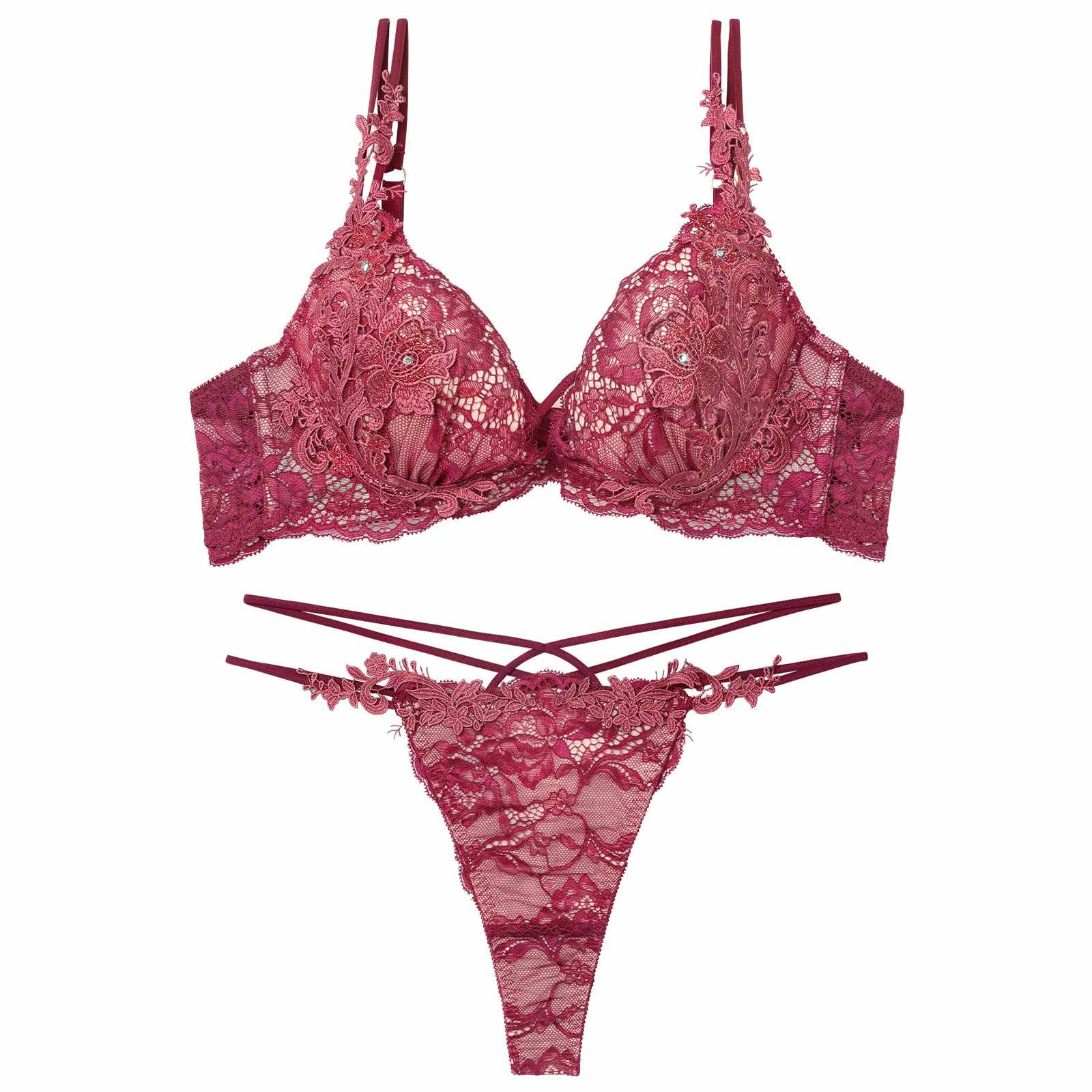 11/12新作!ロイヤルブルームレースブラジャー&amp;バック透けTバックショーツ