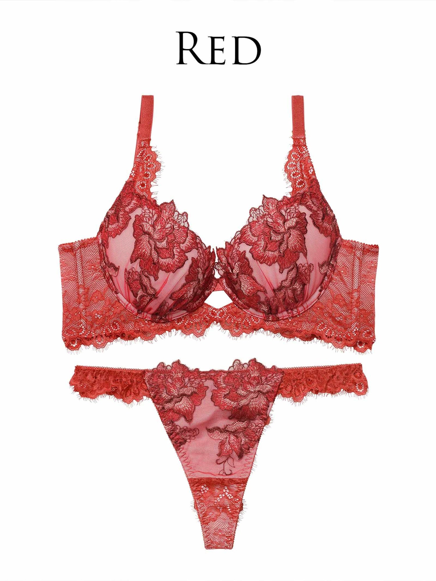 12/19新作!シャルムローズレース育乳脇高★魔法のブラジャー&amp;バック透けTバックショーツ