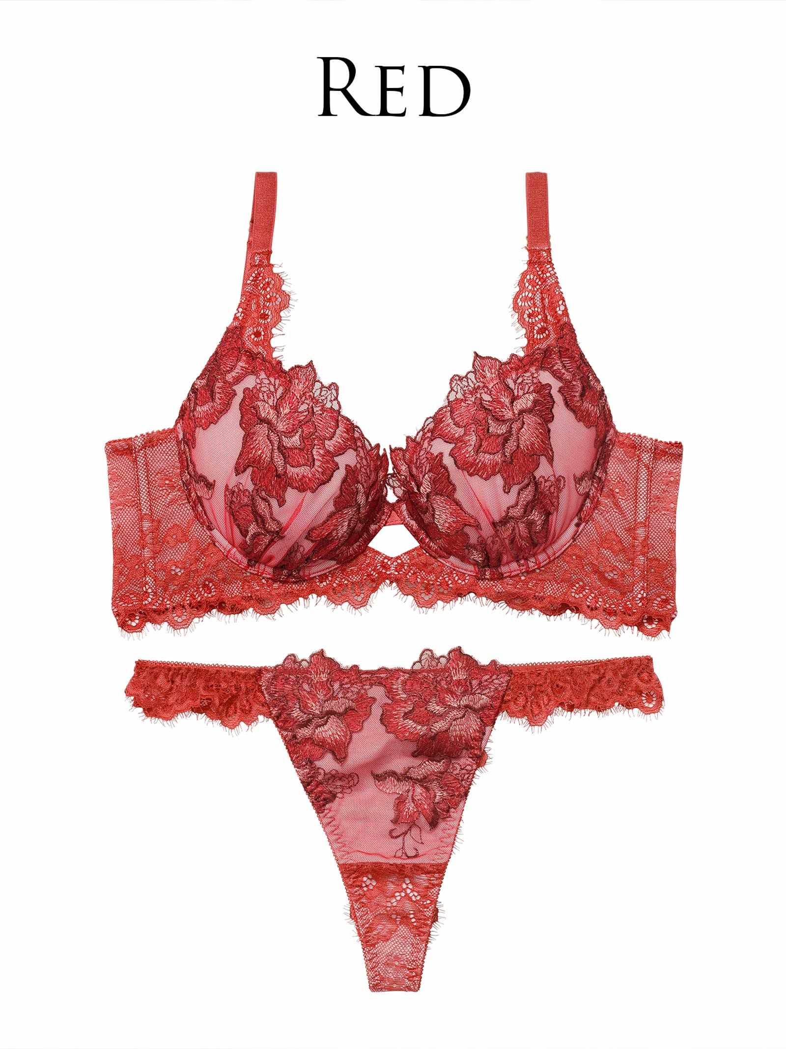 12/19新作!シャルムローズレース育乳脇高★魔法のブラジャー&amp;バック透けTバックショーツ